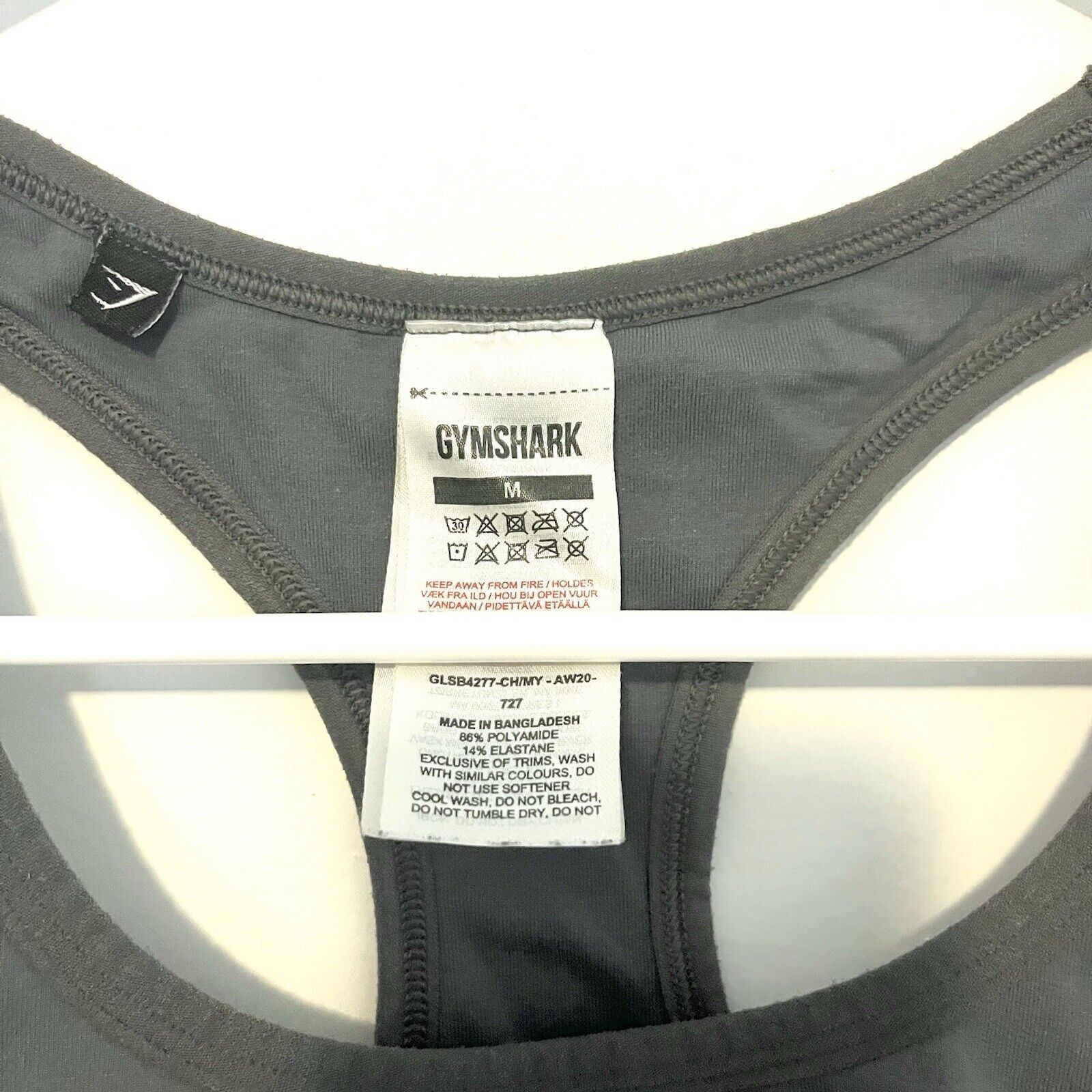 Gymshark Gymshark Seamless Fit Sports Bra Gray Yellow Racerback Sz M Size M / US 6-8 / IT 42-44 - 3 Thumbnail