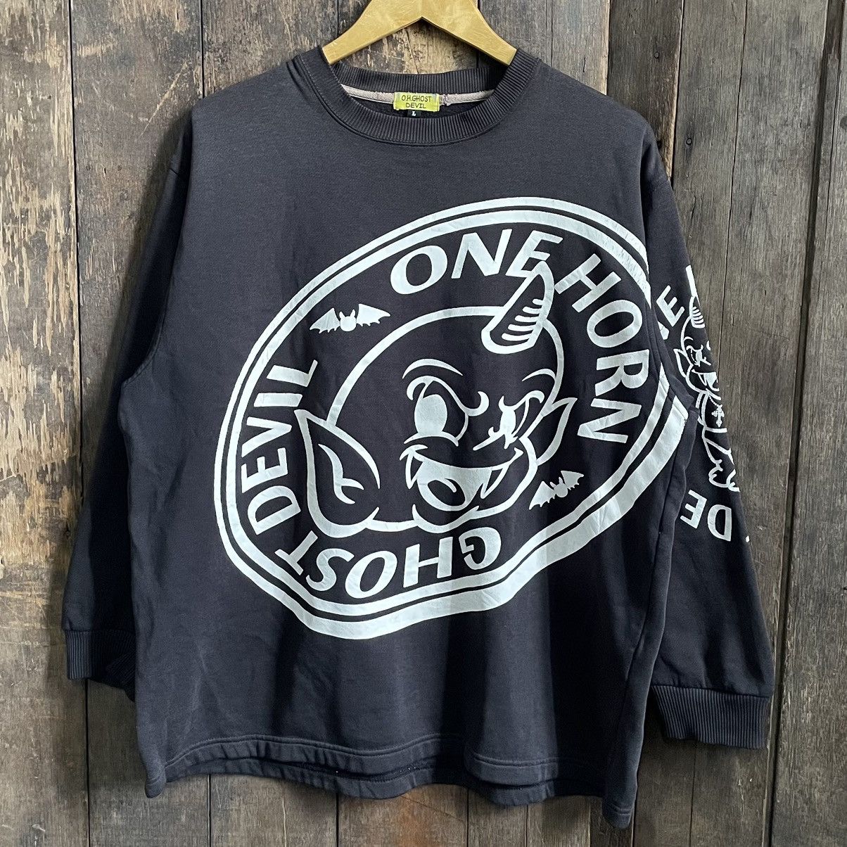 Japanese Brand O.H.Ghost Devil Fullprint Crewneck Sweatshirt Size US L / EU 52-54 / 3 - 1 Thumbnail