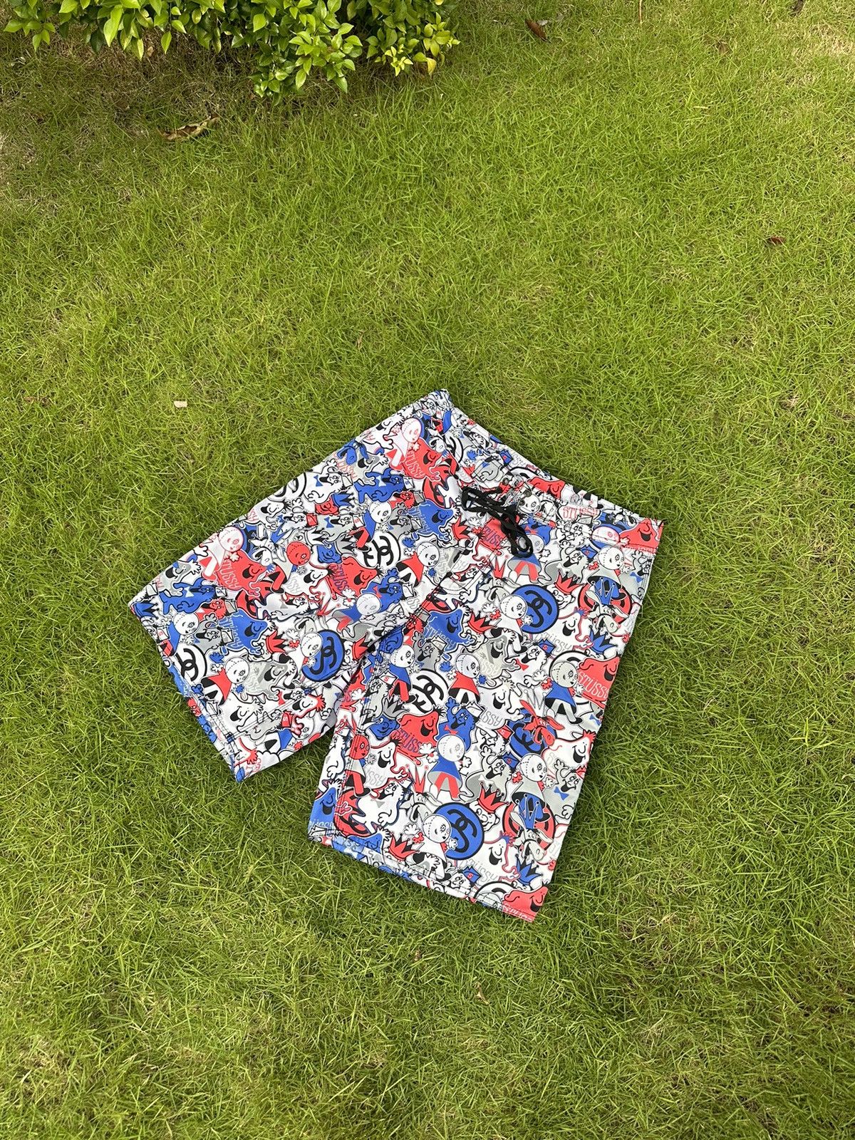 Stussy × Vintage STUSSY VINTAGE MONOGRAM LOGO STREETWEAR SHORTS Size US 32 / EU 48 - 1 Thumbnail