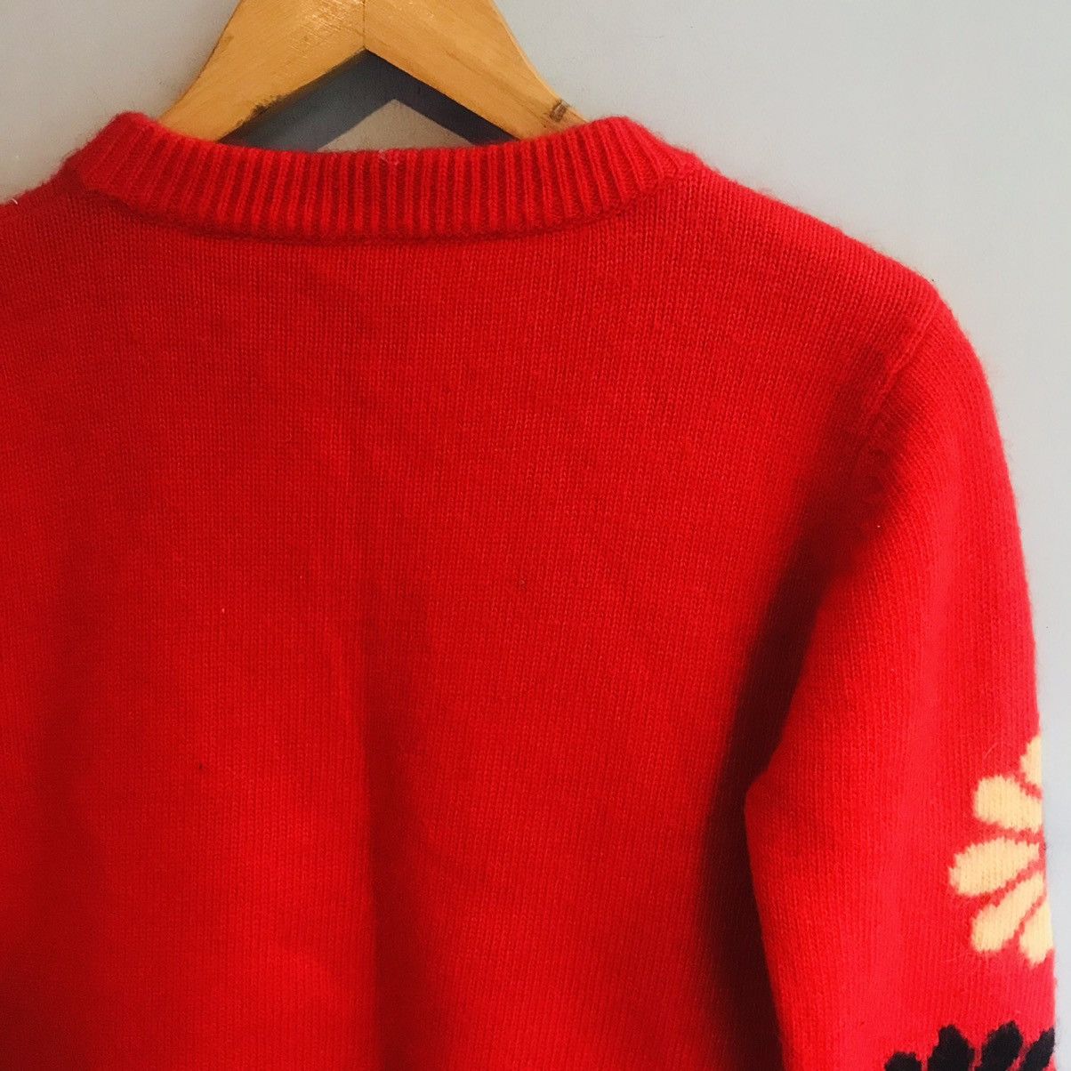Vintage Japanese Fuzzy Flower Knitted Sweater Size M / US 6-8 / IT 42-44 - 7 Thumbnail