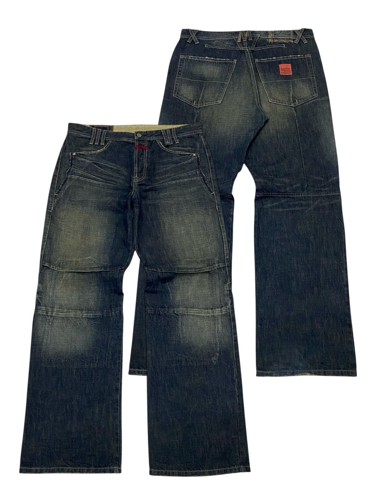 Marithe + Francois Girbaud Marithe Francois Girbaud Distressed Wide Leg Denim Pants Size US 36 / EU 52 - 1 Thumbnail