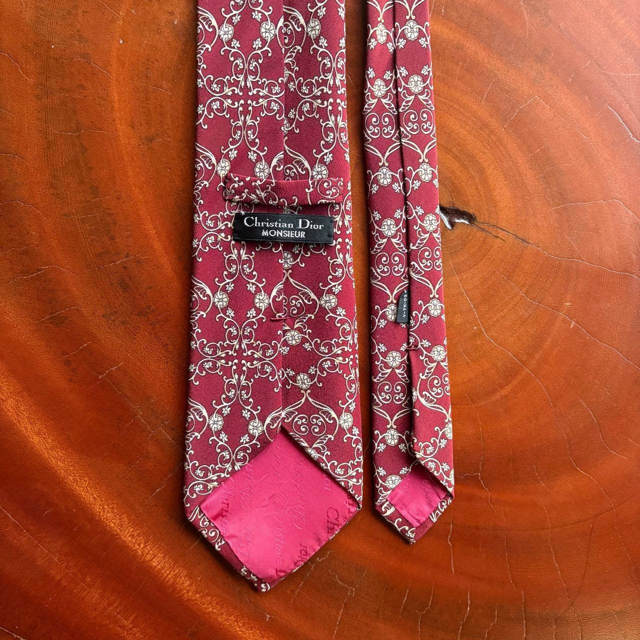 Christian Dior Monsieur Vintage Christian Dior Monsieur Silk Floral Pattern Neck Tie Size ONE SIZE - 7 Thumbnail