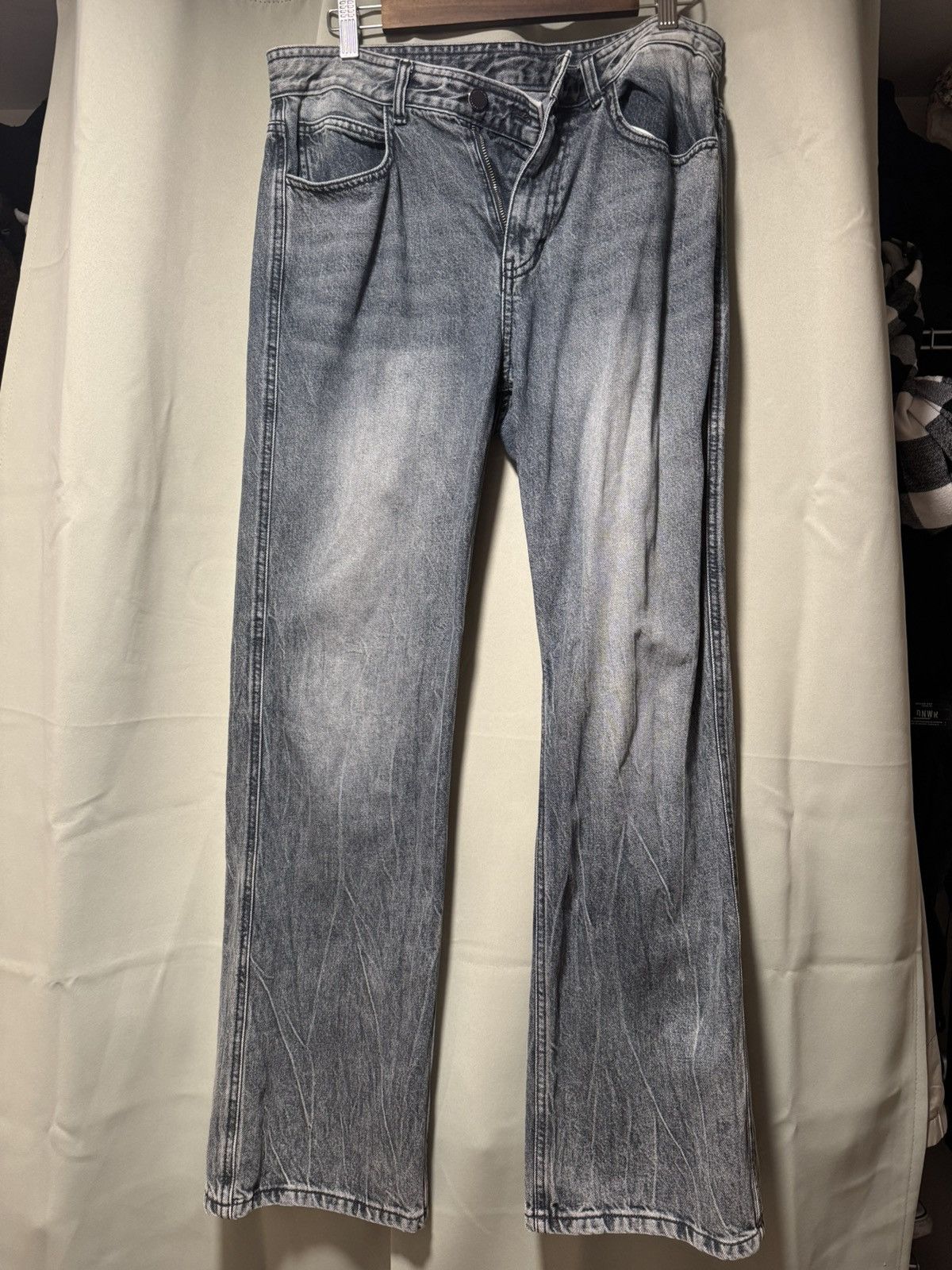 Solid Homme Solid Homme Vintage-Wash Denim Jeans - Size 32 (82cm Waist) Size US 32 / EU 48 - 2 Thumbnail