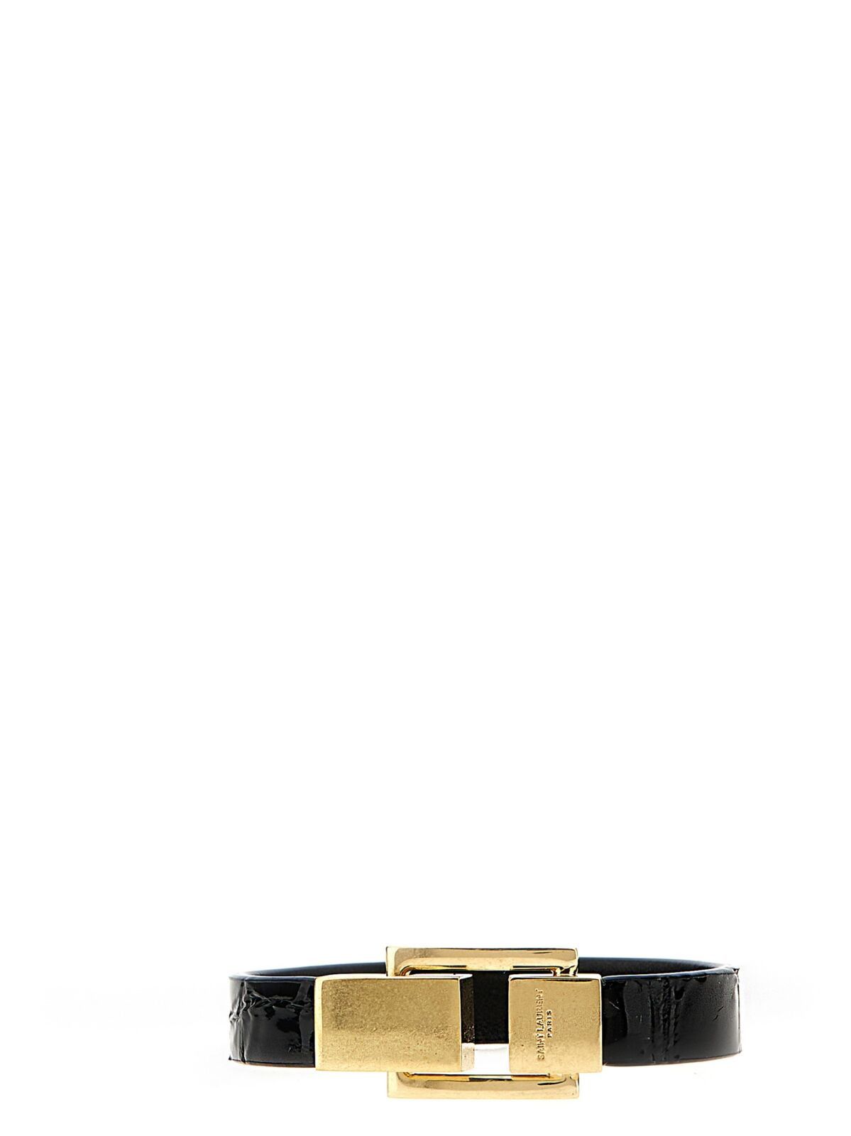 Saint Laurent Paris o1la1rc1a0325 Size: OS / 651489 Bracelet in Black/Gold Size ONE SIZE - 1 Thumbnail