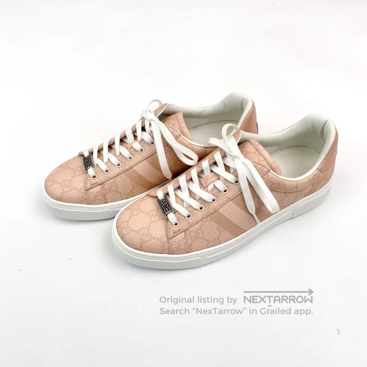 Gucci Guicci ACE round-toe lace-up low-top board shoes| Size US 7.5 / IT 37.5 - 1 Thumbnail