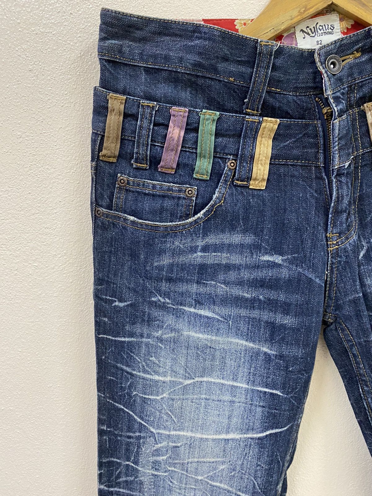 Japanese Brand Vintage Nylaus Double Waist Flared Size US 32 / EU 48 - 8 Thumbnail