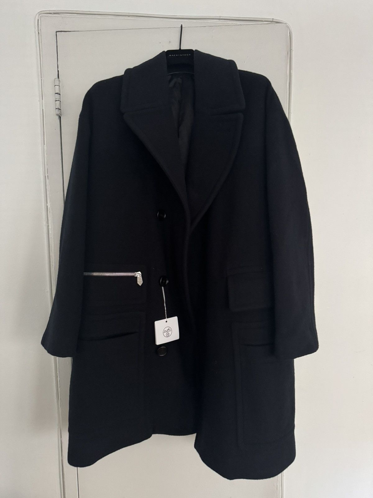 Hermes Hermes Black Wool coat size 50 new with tags Size US M / EU 48-50 / 2 - 2 Thumbnail