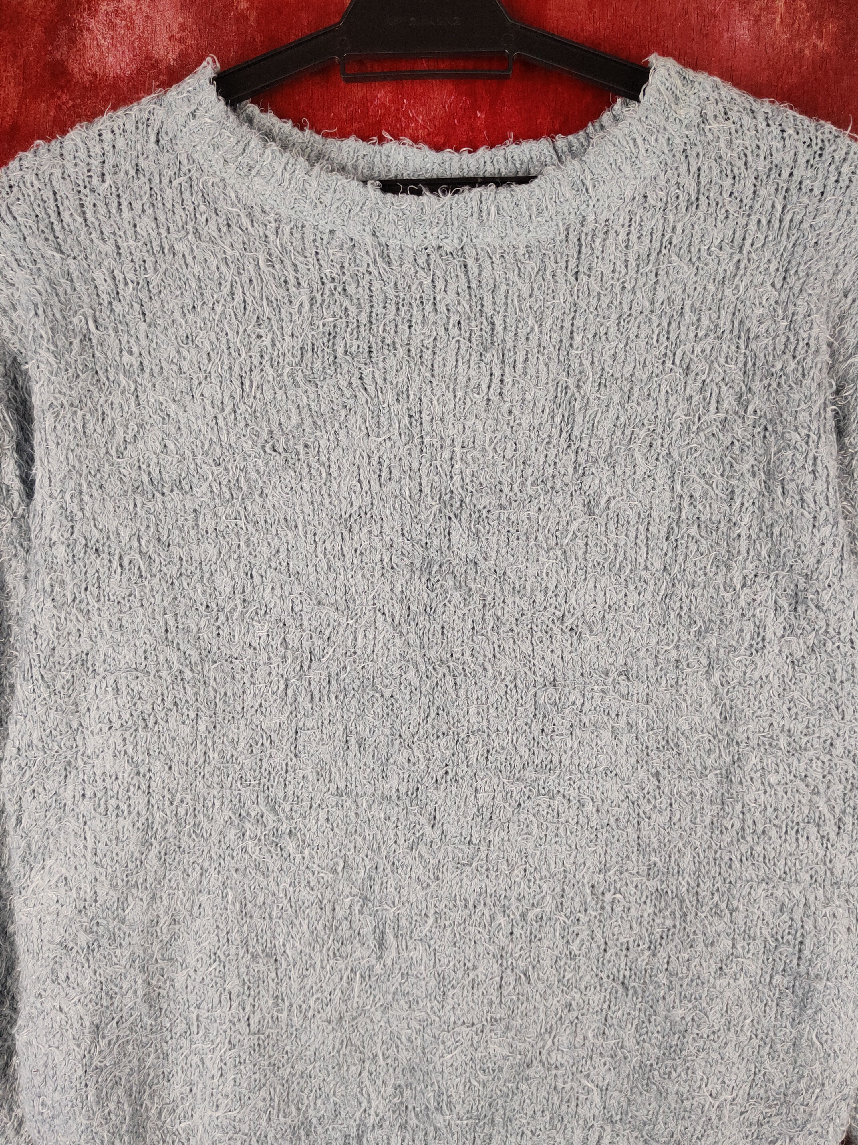 Vintage GU Blue Shag Shaggy Fur Mohair Knitwear #S2162 Size M / US 6-8 / IT 42-44 - 2 Thumbnail