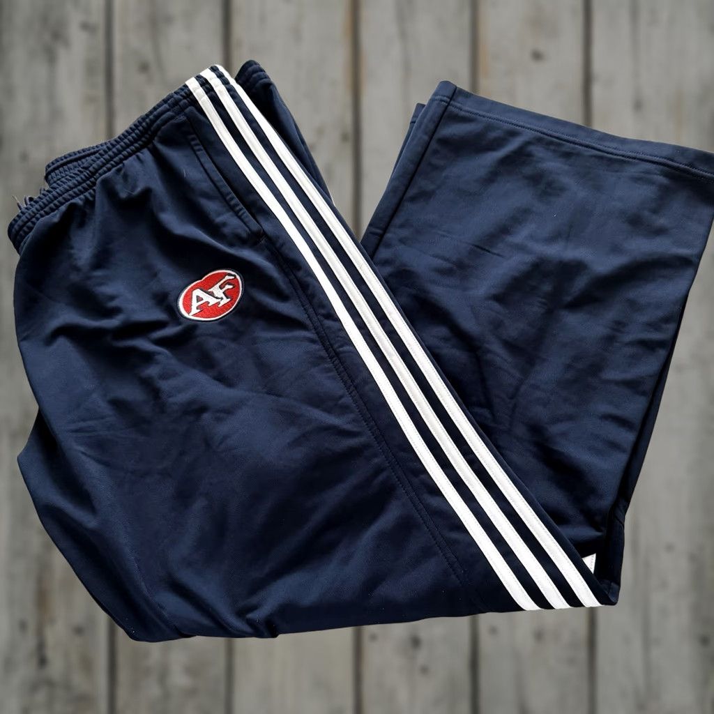 Adidas adidas Track Pants Womens 2XL Navy Blue 3-Stripe Team Performance Pockets Elastic Waist Ankle Zip NEW Size 40" / US 18 - 1 Thumbnail