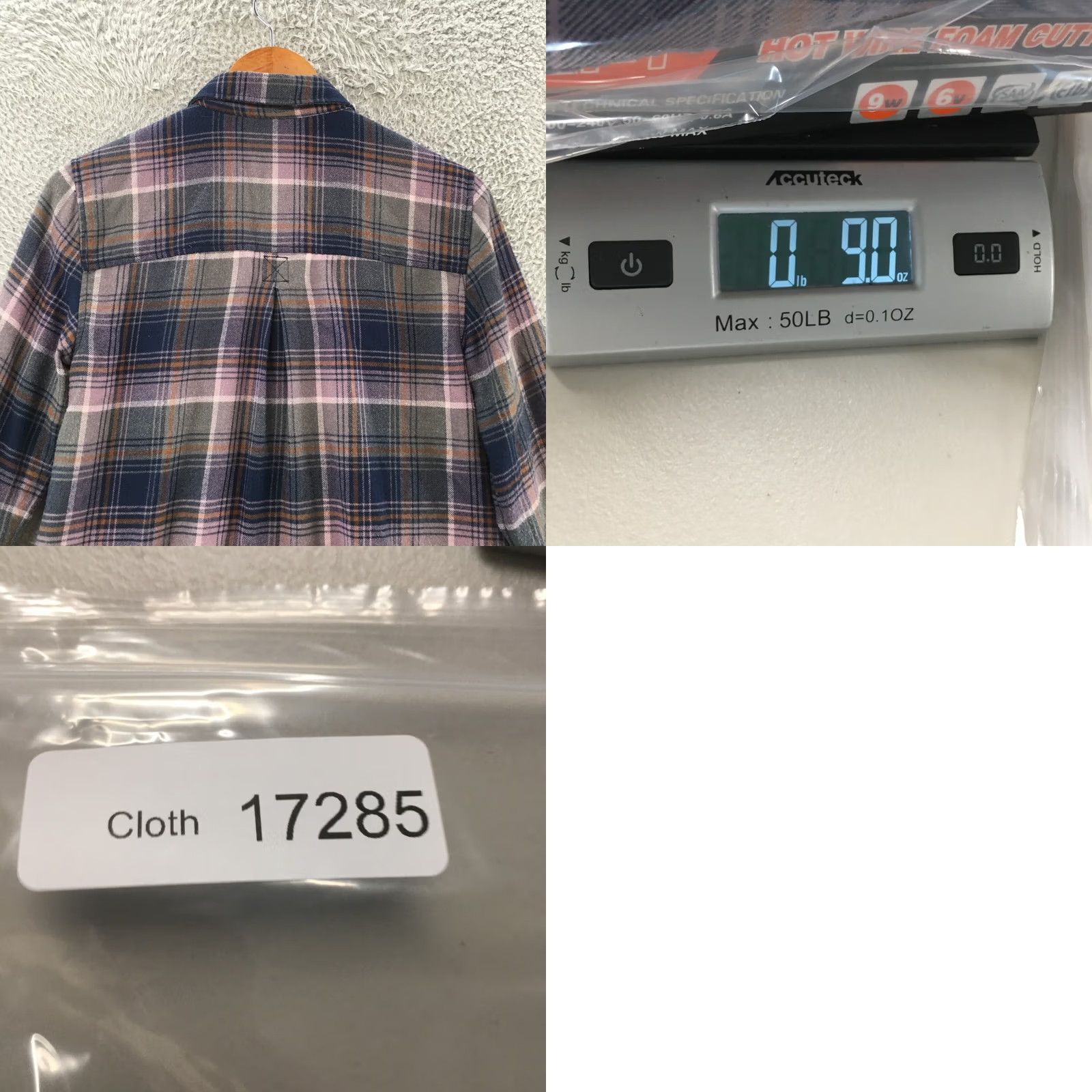 American Eagle Outfitters American Eagle Outfitters Blouse Shirt Womens Small Purple Long Sleeve Plaid Button Pintuck Crew Neck Knit Tunic Size S / US 4 / IT 40 - 8 Thumbnail