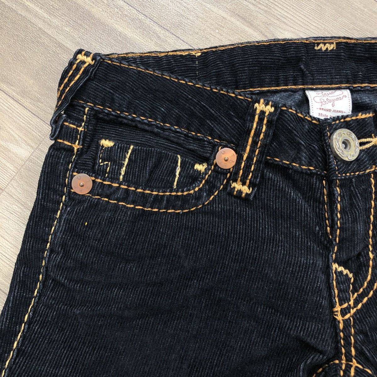 If Six Was Nine 2000s True Religion Bootcut Flared Jeans Corduroy Pants Size 26" / US 2 / IT 38 - 10 Thumbnail