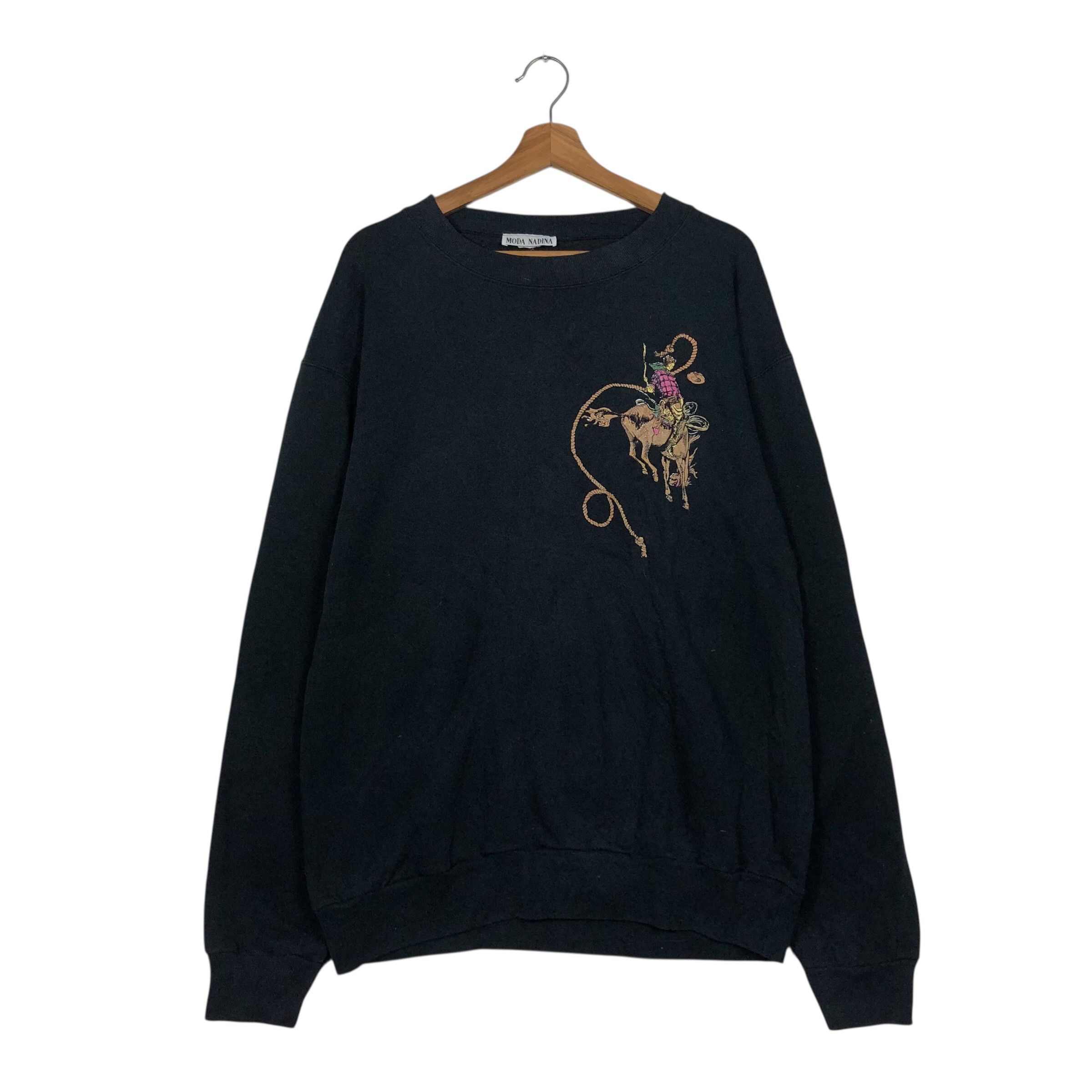 Japanese Brand 📌Vintage Sweatshirt Mona Nadina Cartoon Design Big Logo Size US M / EU 48-50 / 2 - 2 Thumbnail