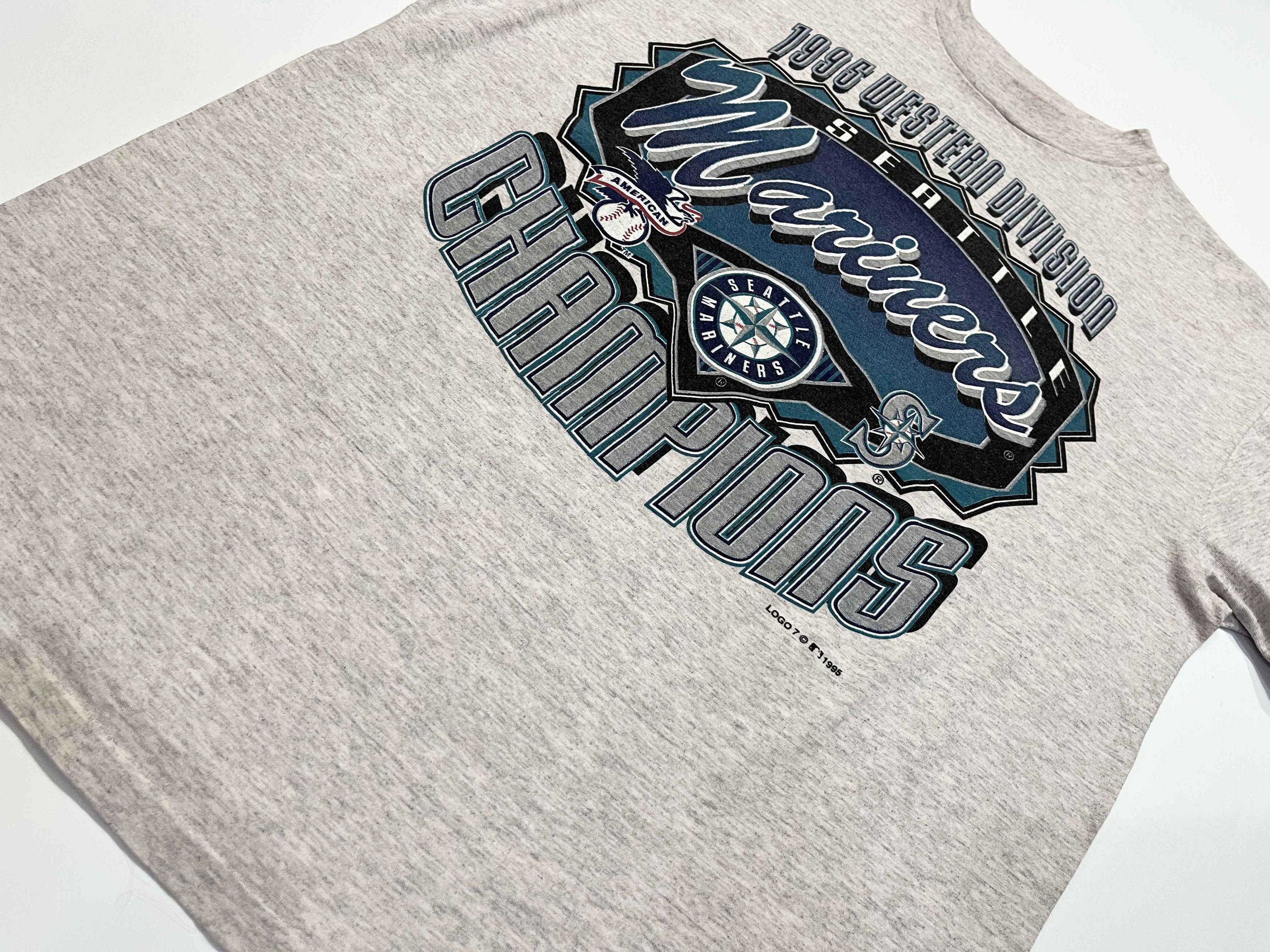 Logo 7 Vintage Logo 7 MLB 1995 Seattle Mariners Baseball T-Shirt Size US L / EU 52-54 / 3 - 6 Thumbnail