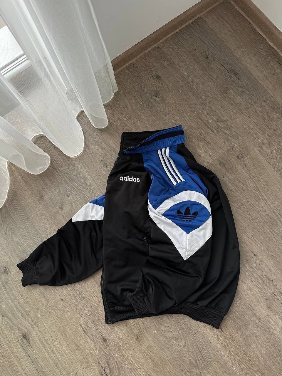 Adidas × Vintage Vintage Adidas Black Sportswear Zip Hoodie Size US L / EU 52-54 / 3 - 9 Thumbnail