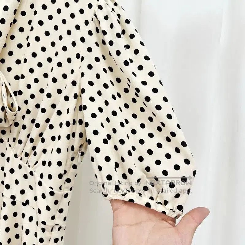 Miu Miu Miu Miu Polka Dot Midi Dress for Summer . Size L / US 10 / IT 46 - 4 Thumbnail