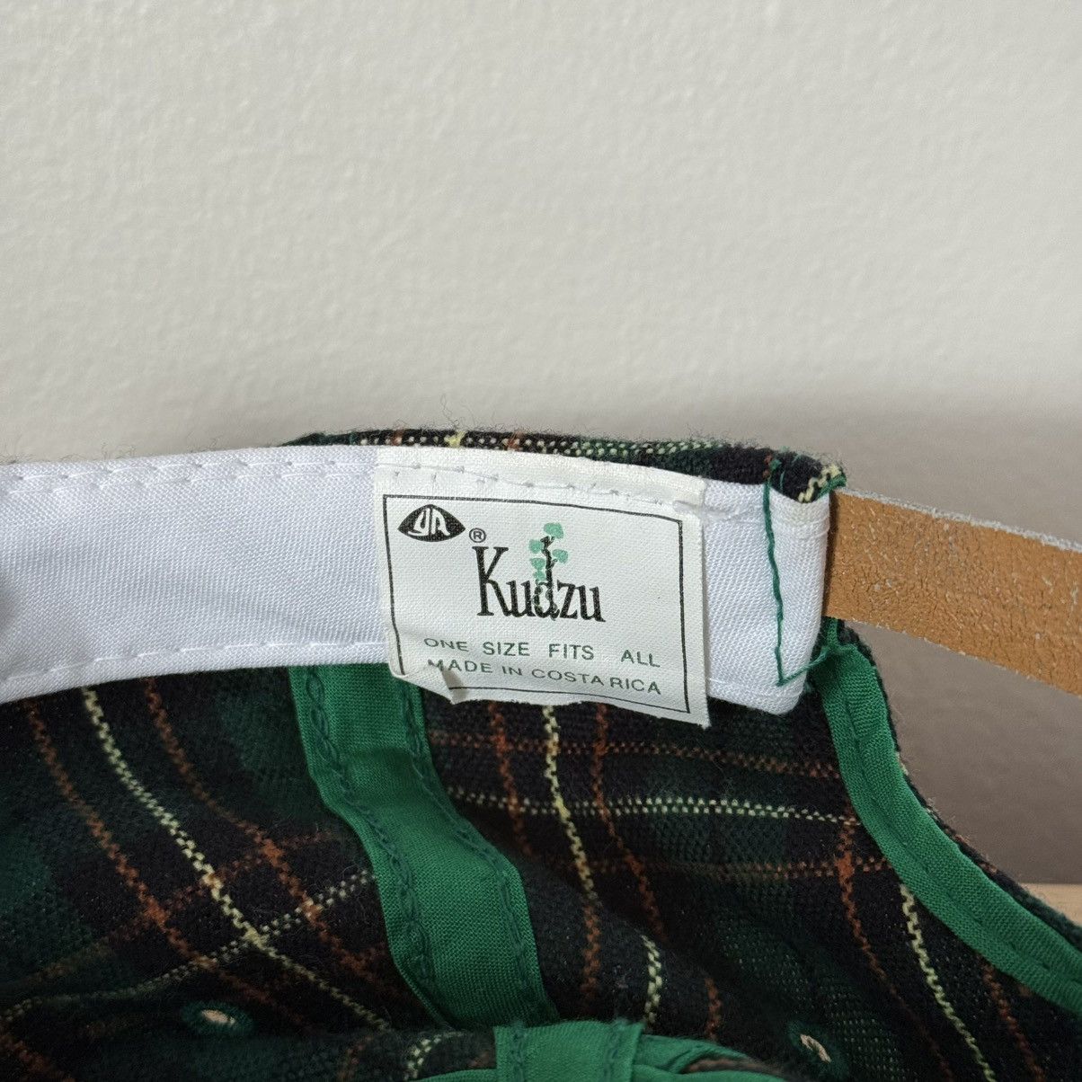 Vintage Miami Plaid Strapback Green Vintage Style Suede Brim Adult Size ONE SIZE - 10 Thumbnail
