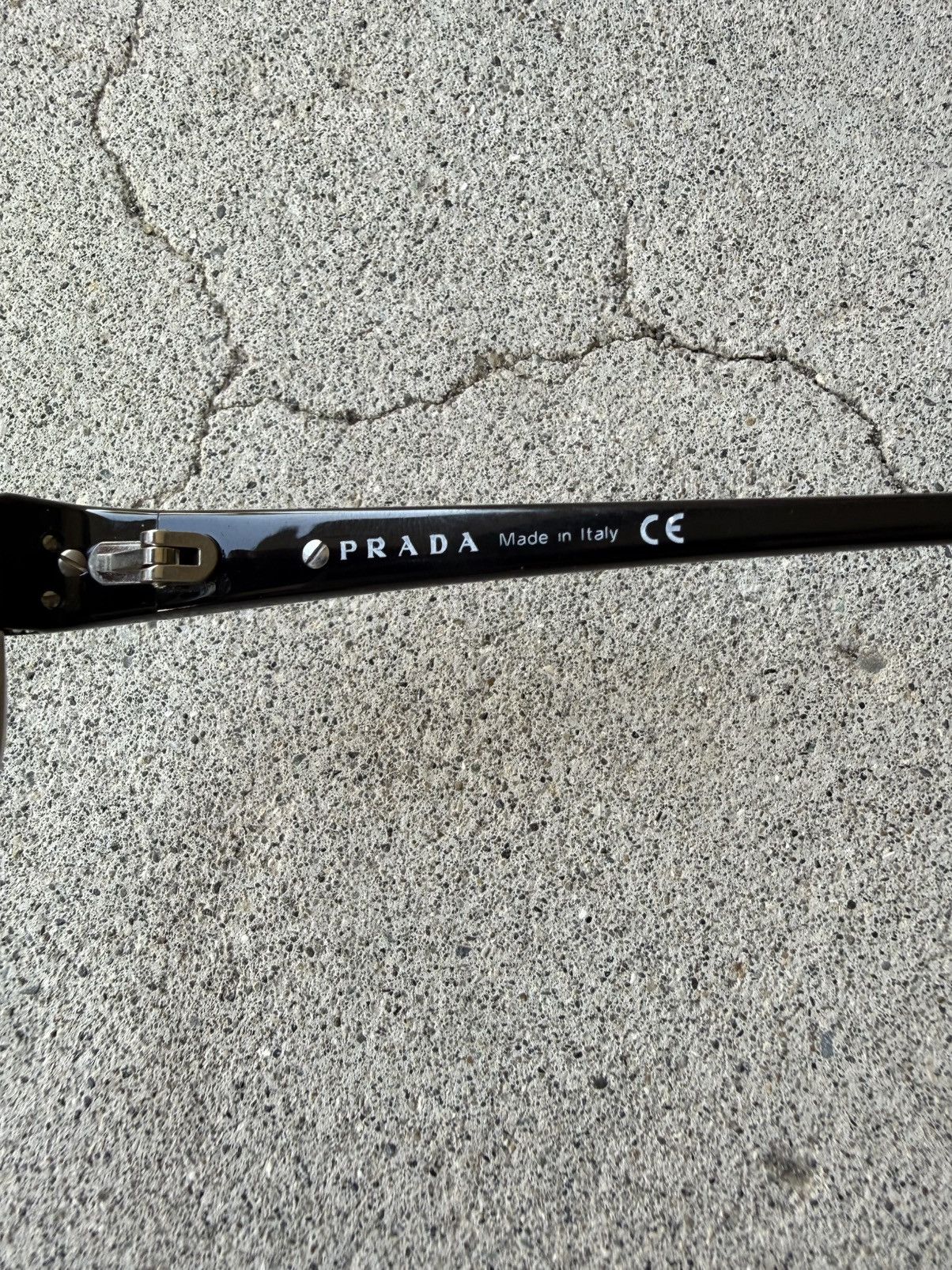 Prada PRADA Square Black Metal Frame Sunglasses Size ONE SIZE - 6 Thumbnail