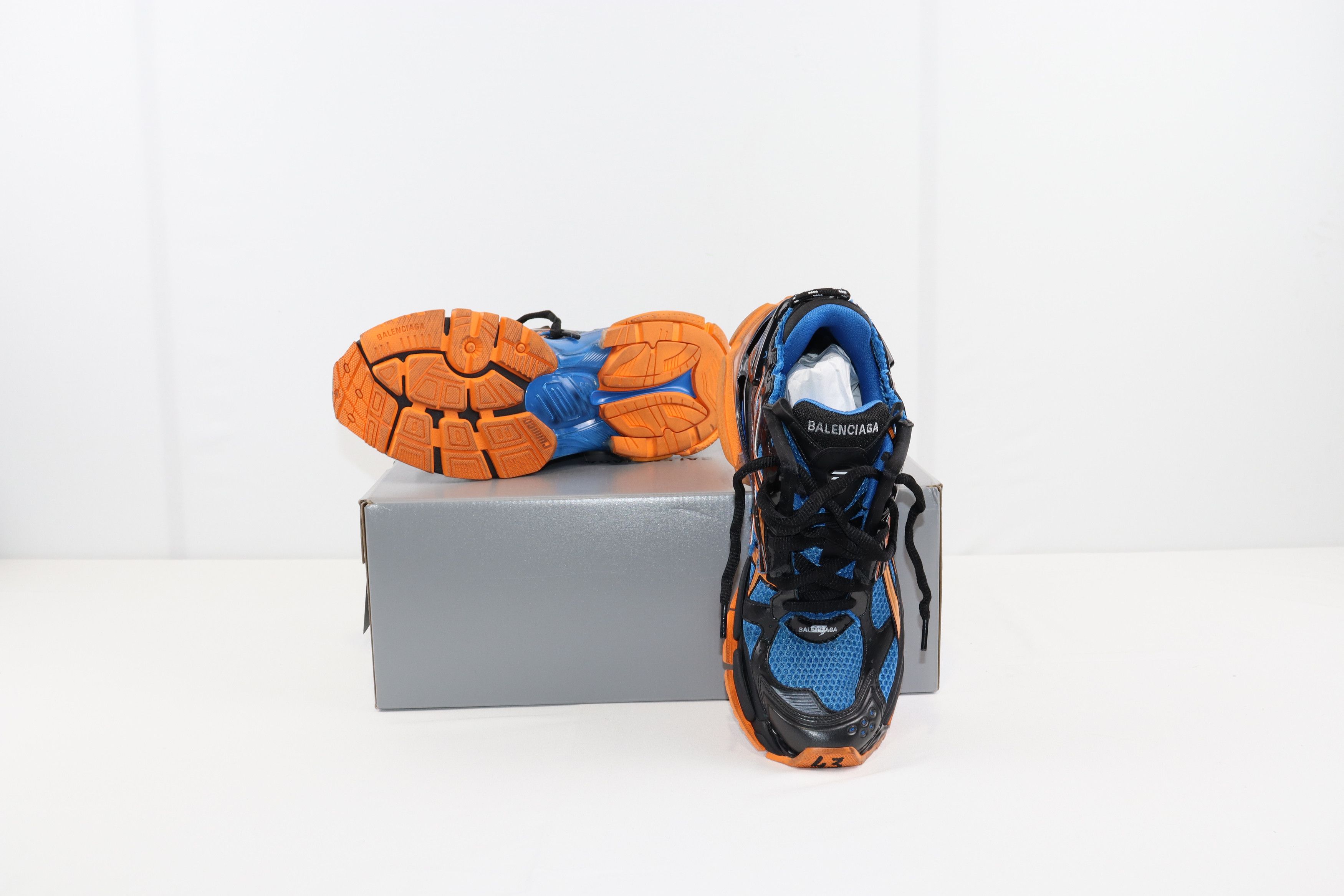 Balenciaga o1rshd1 Q:3 / Caged Mesh Runners Knicks Color Way Multicolor Size US 9 / EU 42 - 8 Thumbnail