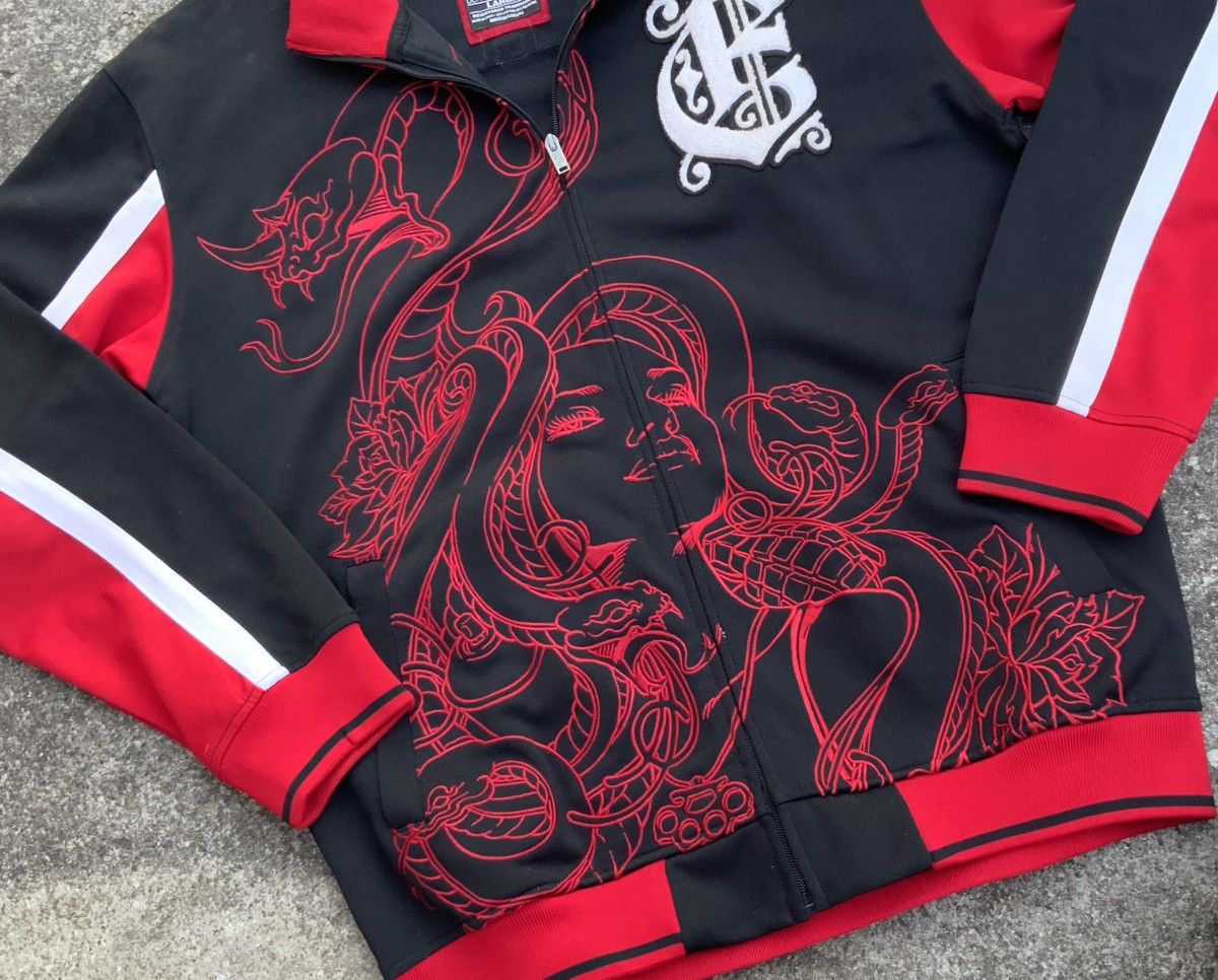 Ecko Unltd. Marc Ecko Unltd Medusa Serpent Graphic Zip Y2K