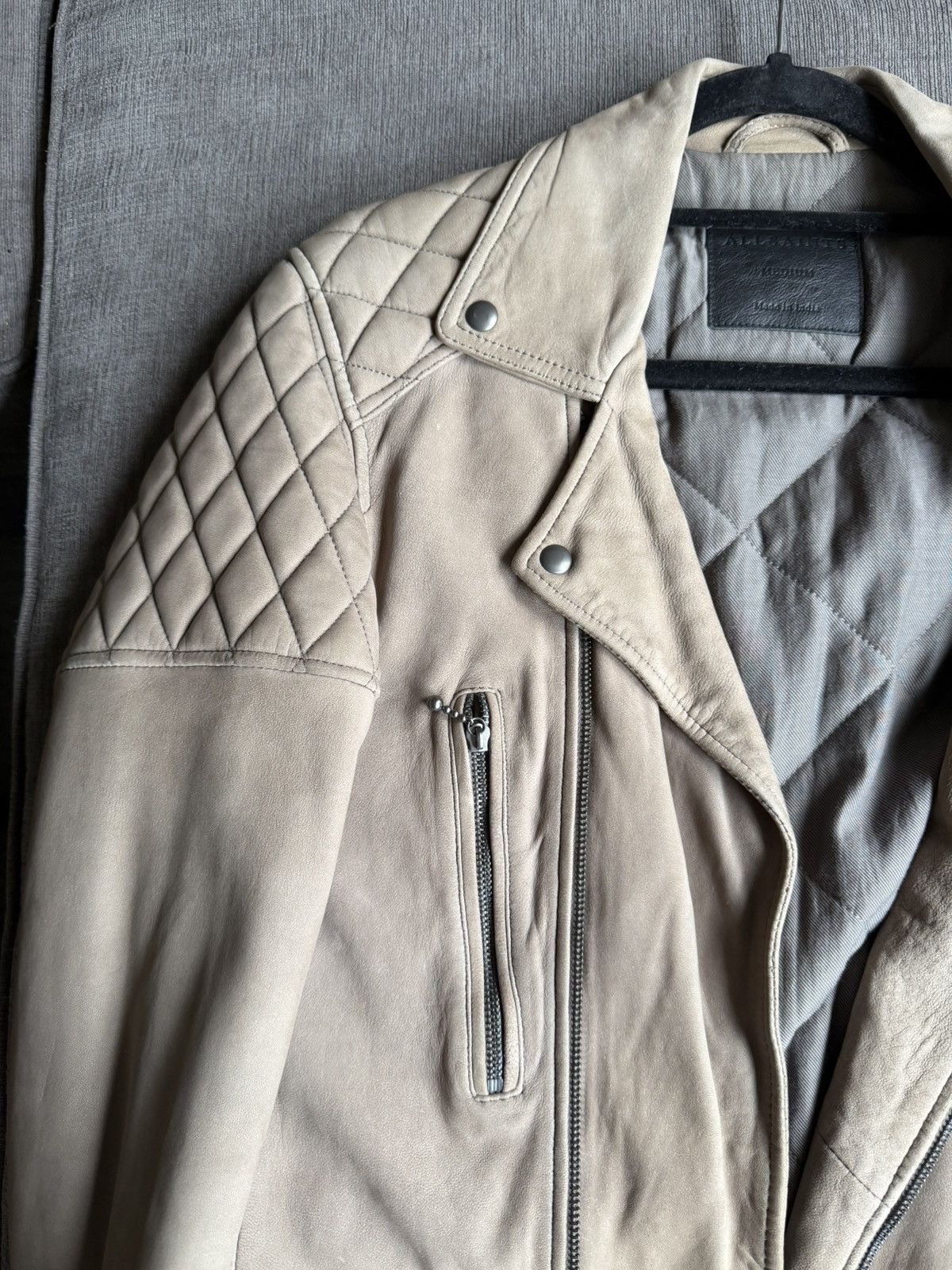 Allsaints Suede Biker Jacket Size US M / EU 48-50 / 2 - 5 Thumbnail