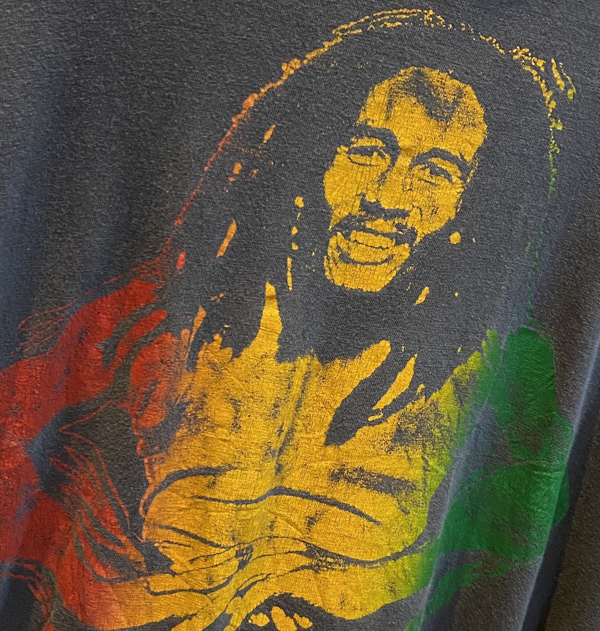 Bob Marley × Rap Tees × Vintage T shirt Bob Marley vintage Vtg 90’s 80’s good faded Raptee Size US XL / EU 56 / 4 - 5 Thumbnail