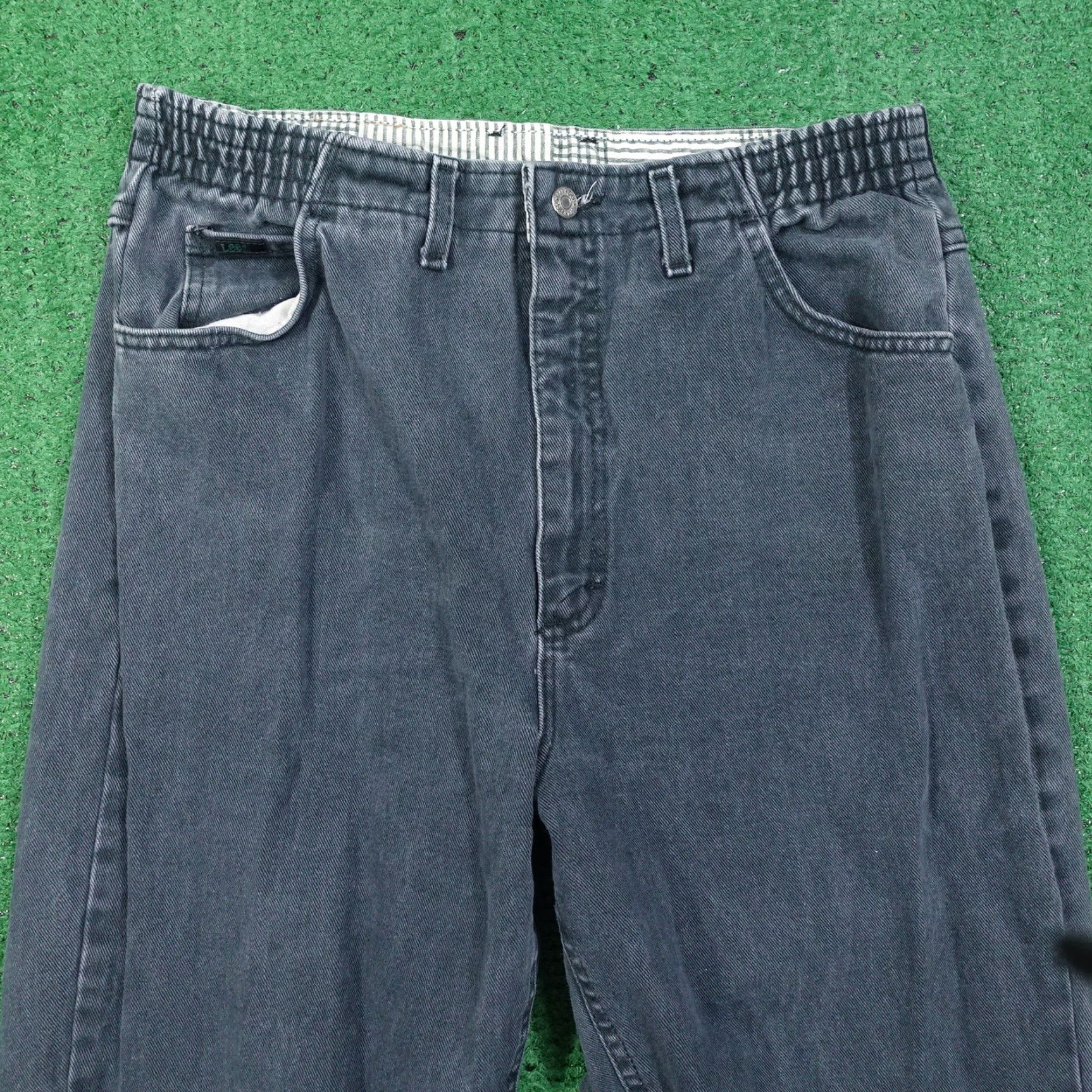 Lee VINTAGE LEE Jeans FADED GREEN DENIM WOMENS SIZE 14 LONG (32X33.5) | Lee | Jeans | Women | 32x33.5 | Green | 14 | Vintage | 90s? Size 36" / US 14 / IT 50 - 4 Thumbnail