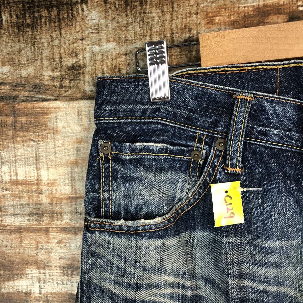 Levi's DL Levis 703 Blue selvedge Denim Pants #C129 Size US 29 - 7 Thumbnail