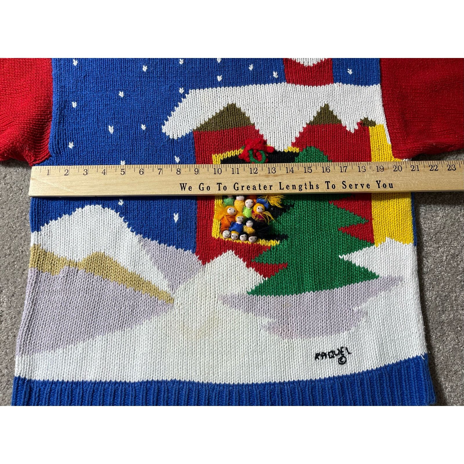 Other Raquel Handmade Ugly Sweater Womens M Christmas Grannycore Size M / US 6-8 / IT 42-44 - 4 Thumbnail