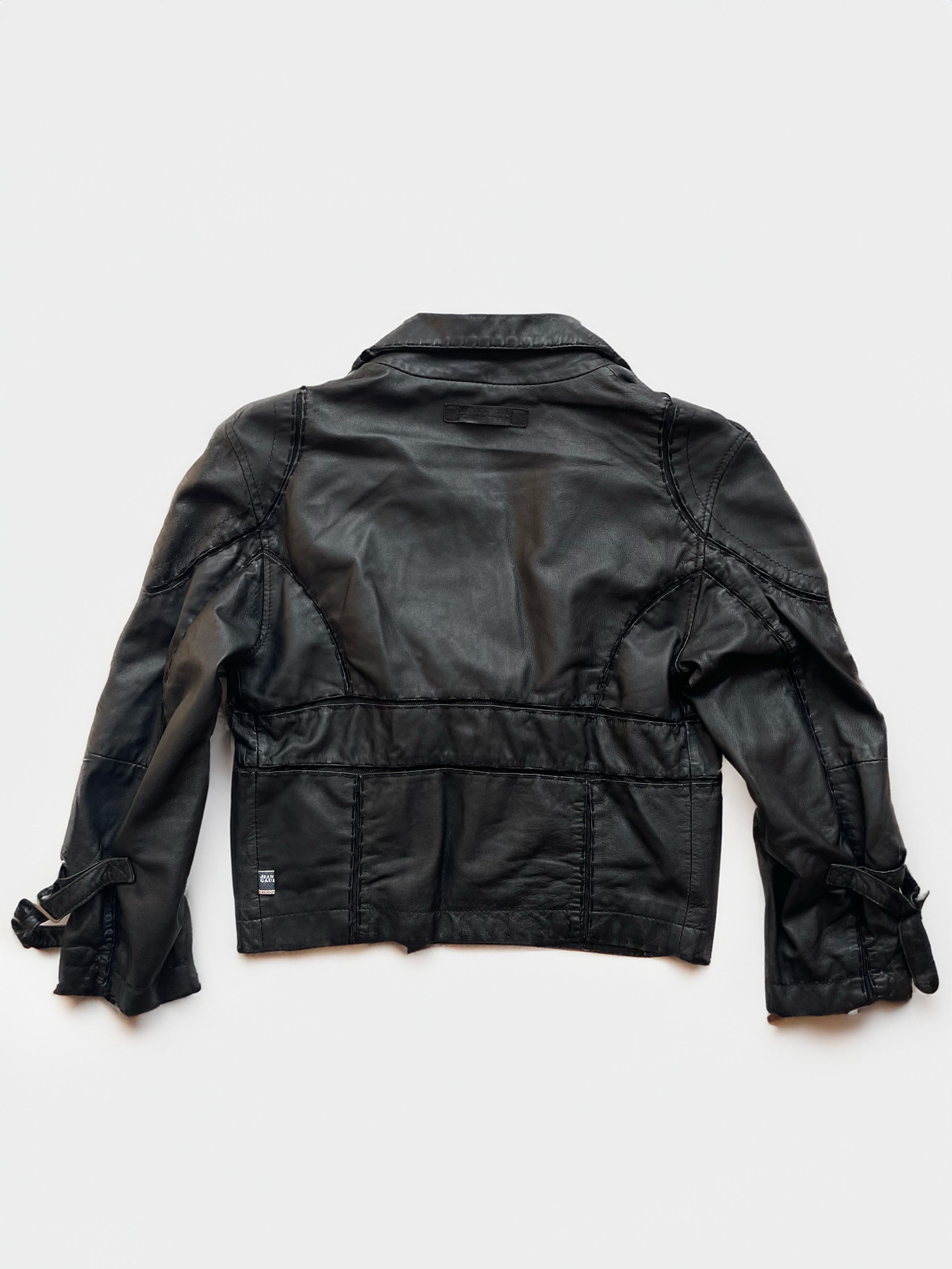 Jean Paul Gaultier Jean Paul Gaultier 00 Leather Strapped Biker Boxy Jacket Size M / US 6-8 / IT 42-44 - 2 Thumbnail