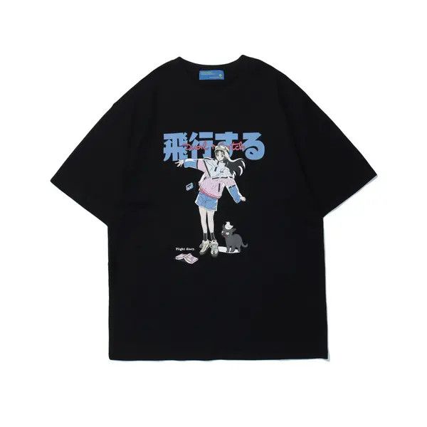 Japanese Brand Misuzu x Yuri Anime print men's street fashion loose tee Size US L / EU 52-54 / 3 - 1 Thumbnail