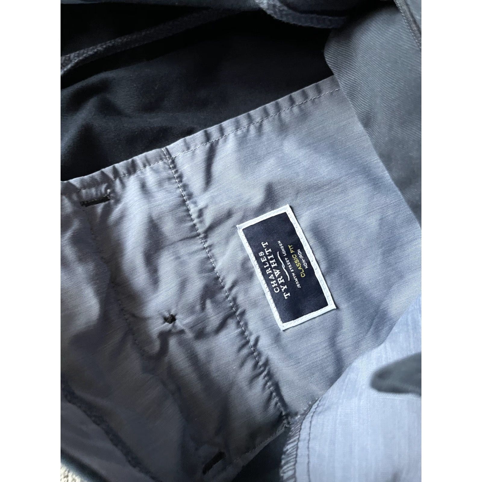 Charles Tyrwhitt Charles Tyrwhitt Pants 38x28 Deep Navy Blue Cotton Classic Slim Fit Men 38 Inseam 28 Flat Front Button Zip Size US 38 / EU 54 - 5 Thumbnail