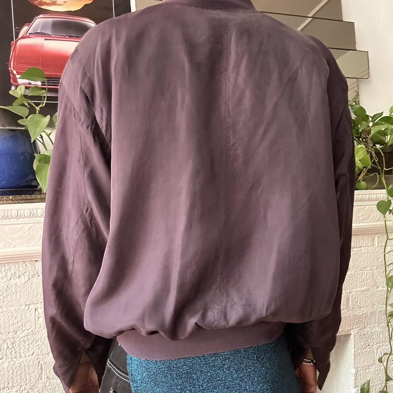 Other Vintage Purple Silk Oversized Bomber Jacket - XL Size US XL / EU 56 / 4 - 6 Thumbnail