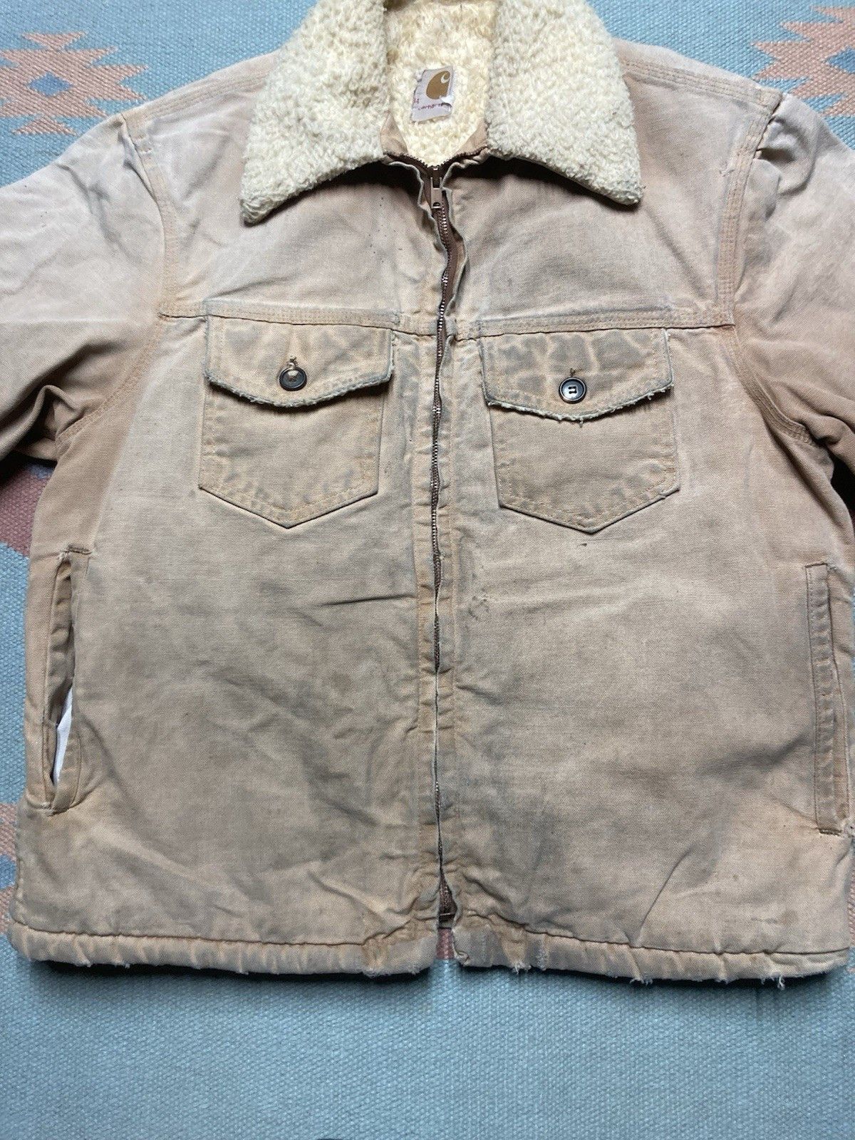 Carhartt × Vintage 70s carhartt jacket sherpa western ranch barn coat canvas L Size US L / EU 52-54 / 3 - 3 Thumbnail