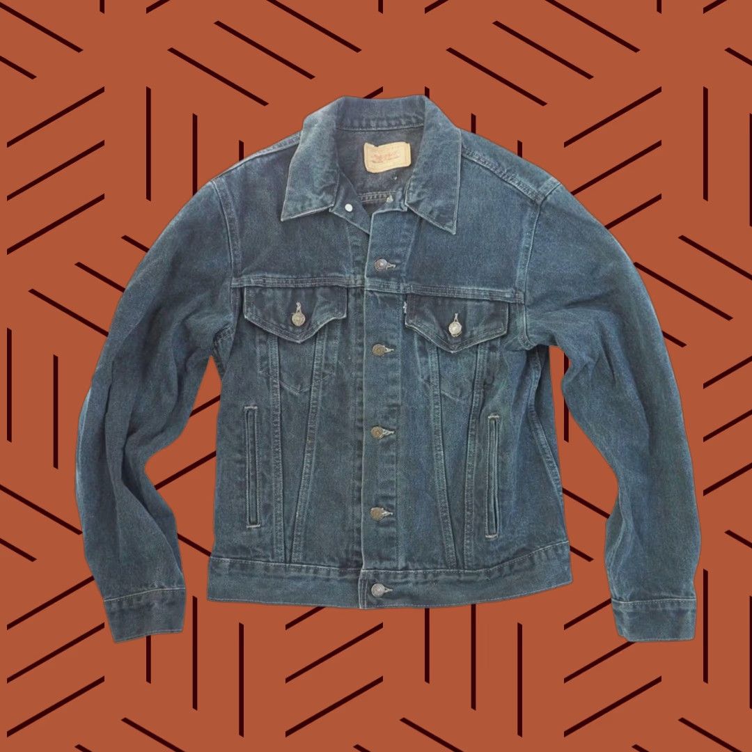 Levi's VINTAGE Levis Denim Trucker Jacket Sunshine Print The Sun Size M Jacket Womens Blue Denim Trucker Jacket Sunshine Print The Sun Size M Size M / US 6-8 / IT 42-44 - 1 Thumbnail