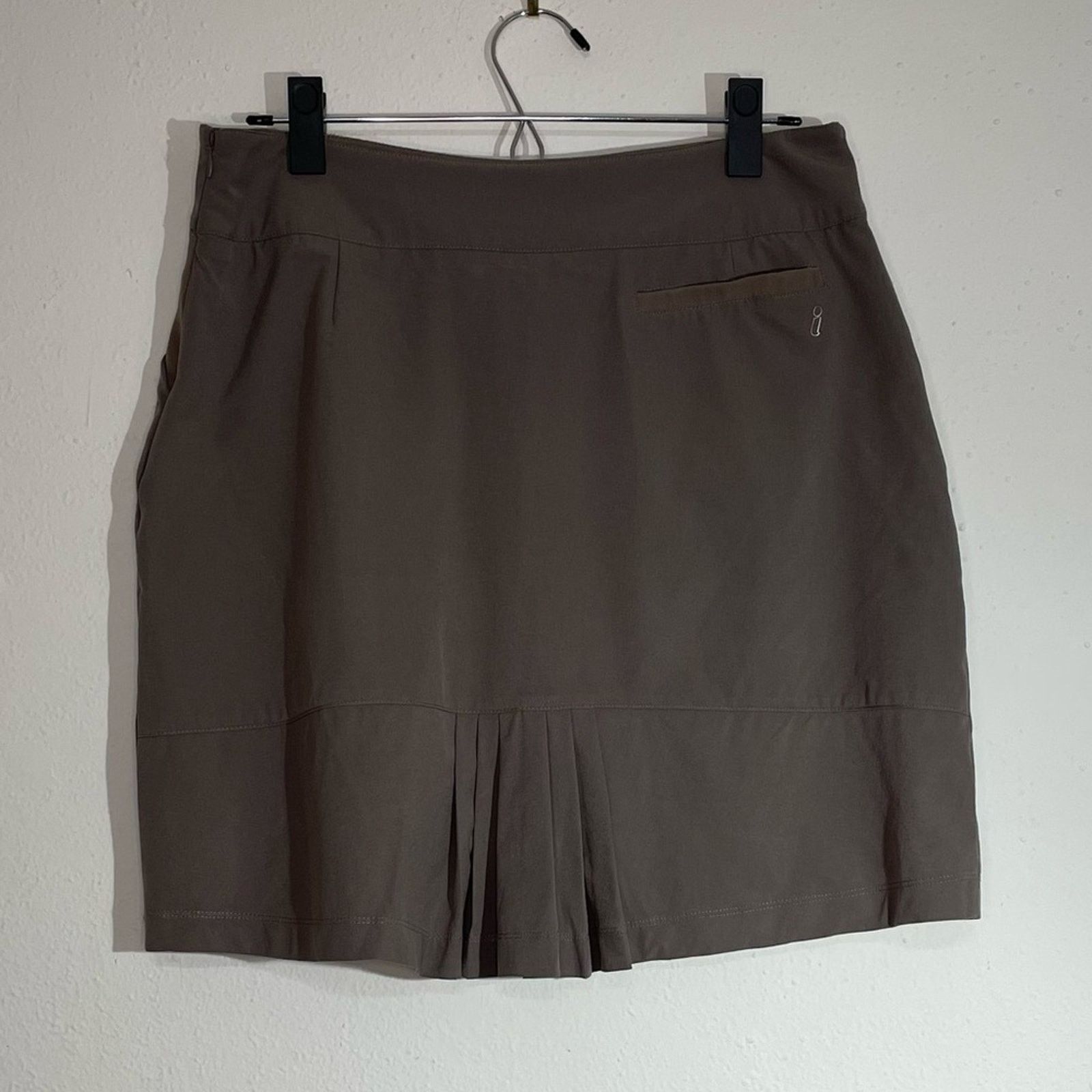 Other Tail Tech Brown Mini Skirt Size 6 Side Zip Stretch Trim Size 28" / US 6 / IT 42 - 9 Thumbnail