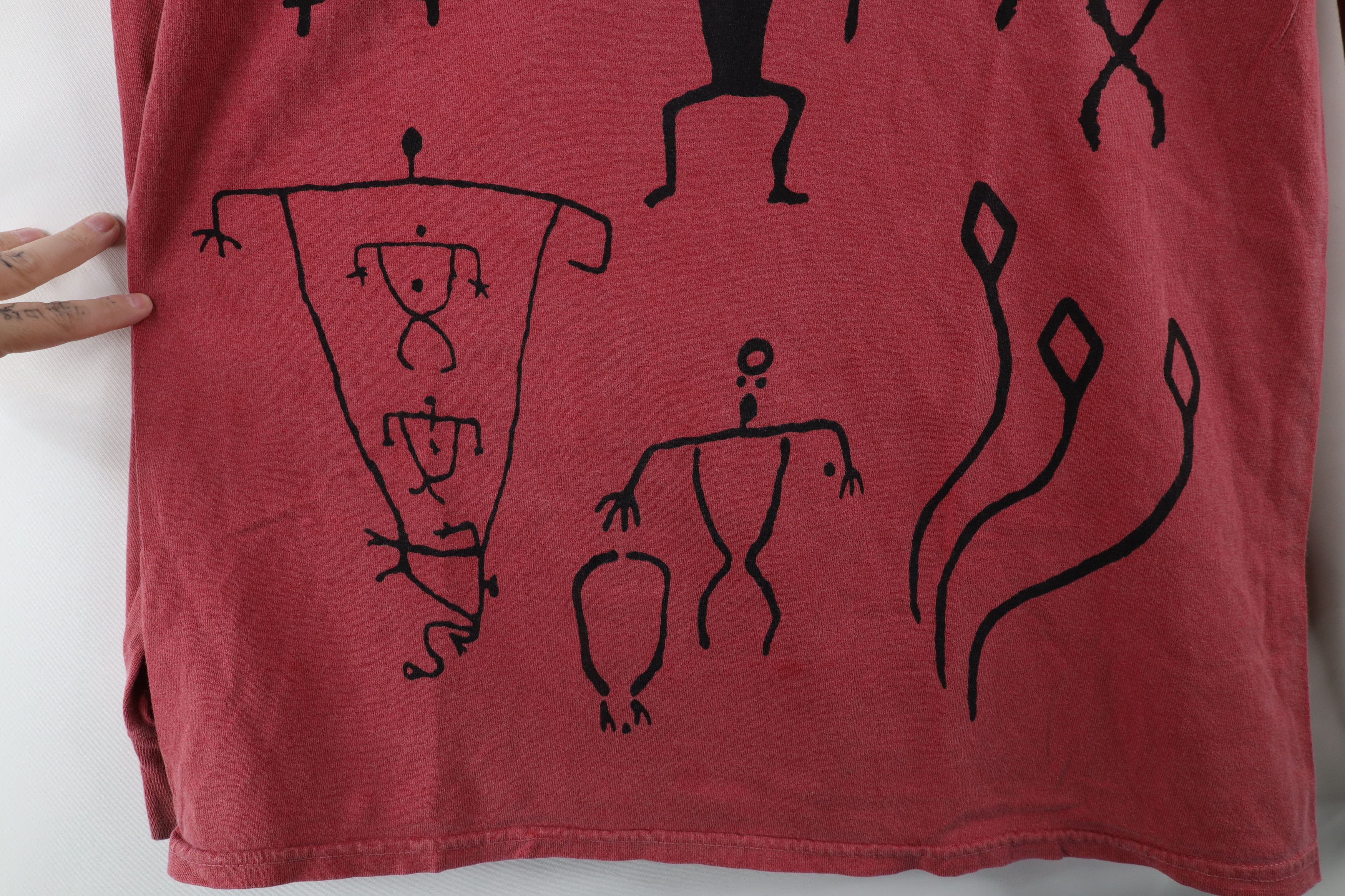 Vintage Vintage 90s Streetwear Rock Cave Art Long Sleeve T-Shirt Size US M / EU 48-50 / 2 - 6 Thumbnail