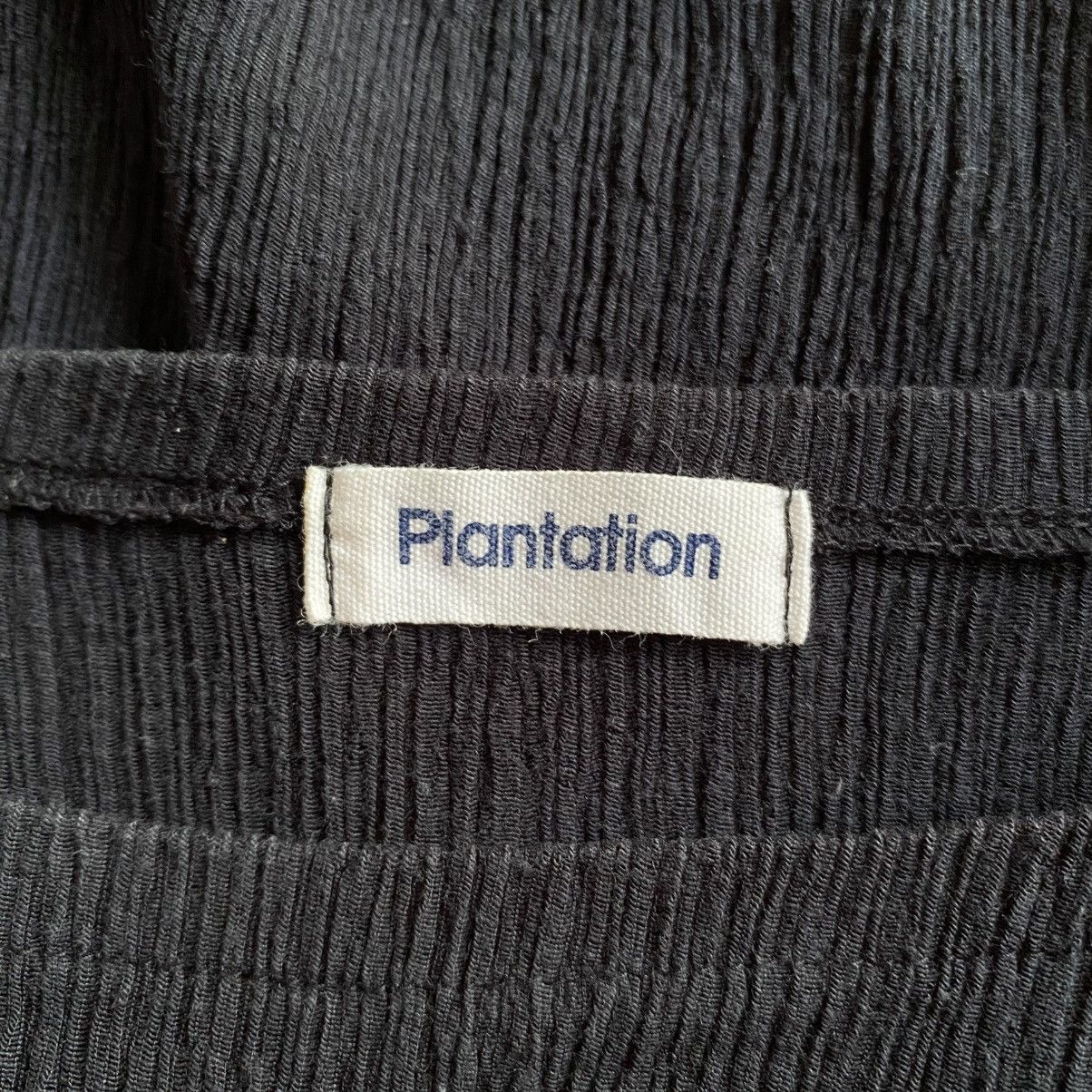 Issey Miyake Plantation Black Crinkled Stretch Long Sleeve Top Size M / US 6-8 / IT 42-44 - 3 Thumbnail