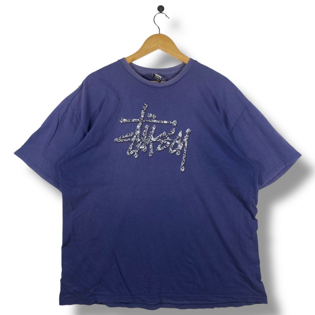 Stussy Vintage STUSSY Signature Logo Faded Tee Shirt Size US XL / EU 56 / 4 - 1 Thumbnail