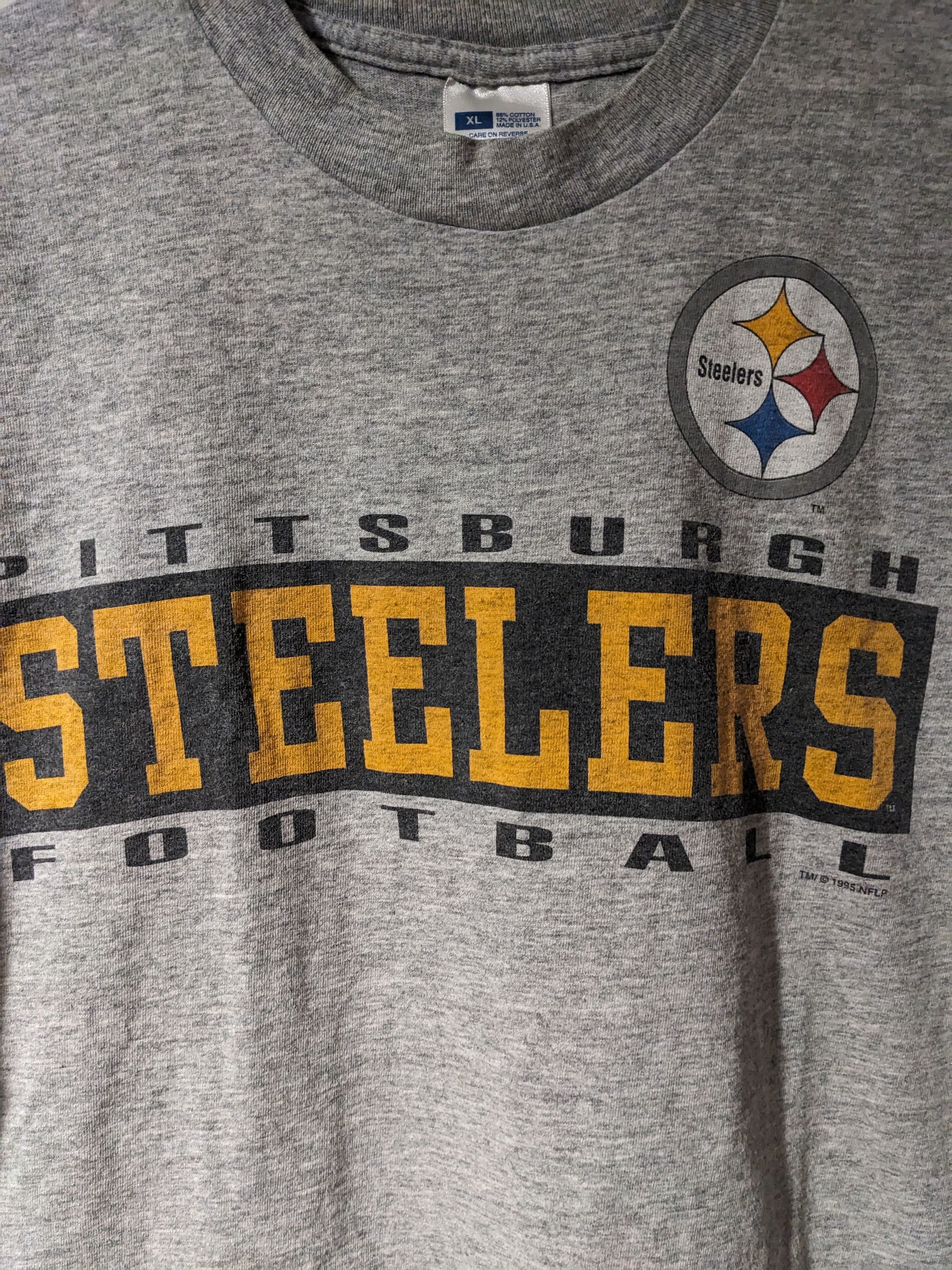 NFL × Vintage Vintage 1995 Pittsburgh Steelers NFL Football T-Shirt Size US XL / EU 56 / 4 - 2 Thumbnail
