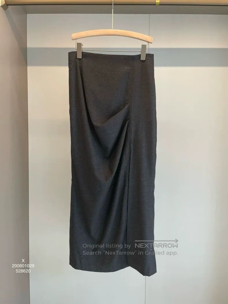 Brunello Cucinelli Brunello Cucinelli Dark Gray Wool Long Skirt Size 27" / US 4 / IT 40 - 1 Thumbnail