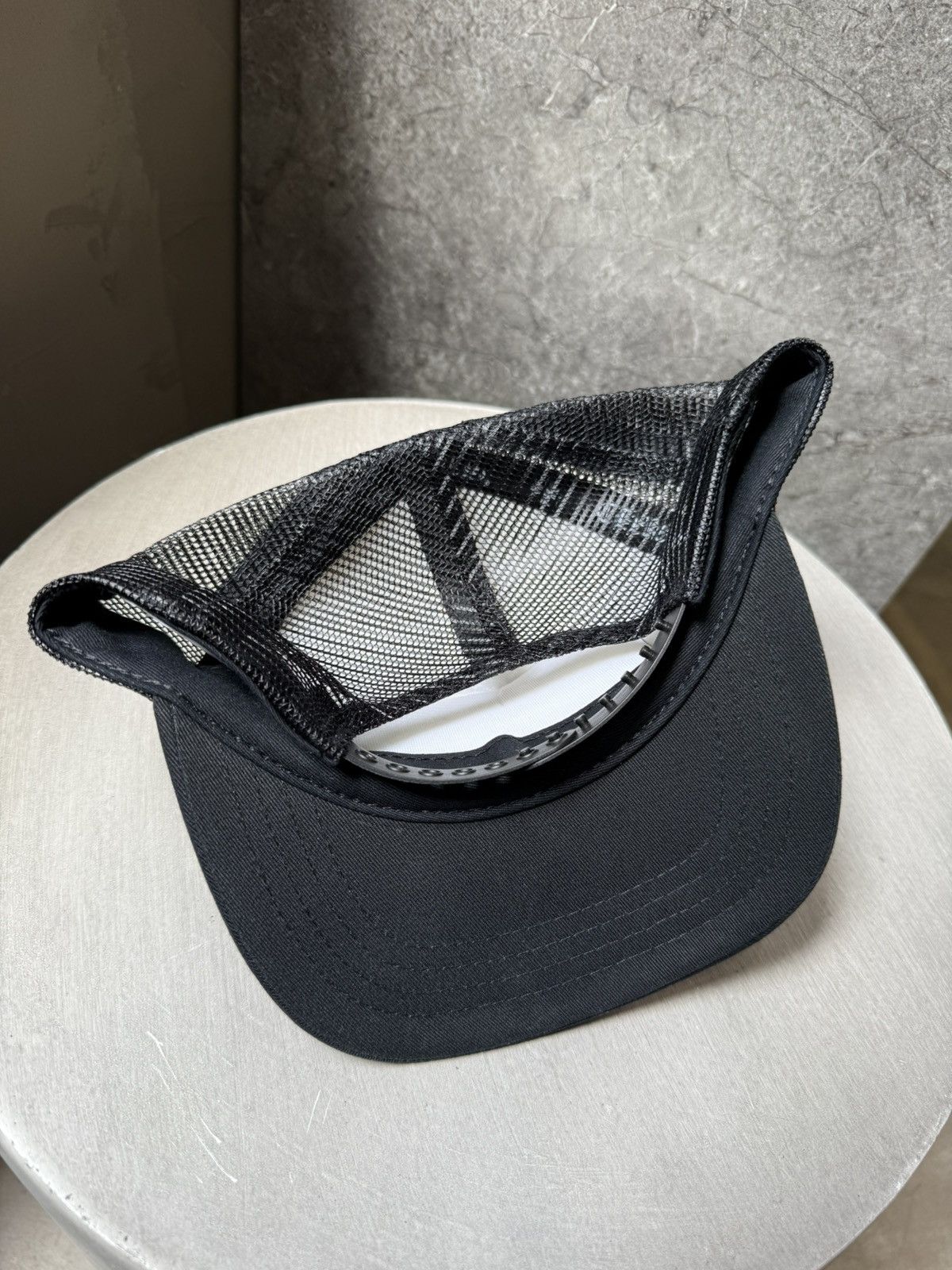Chrome Hearts Chrome Hearts FUCK Hollywood Trucker Hat Black/White Size ONE SIZE - 2 Thumbnail
