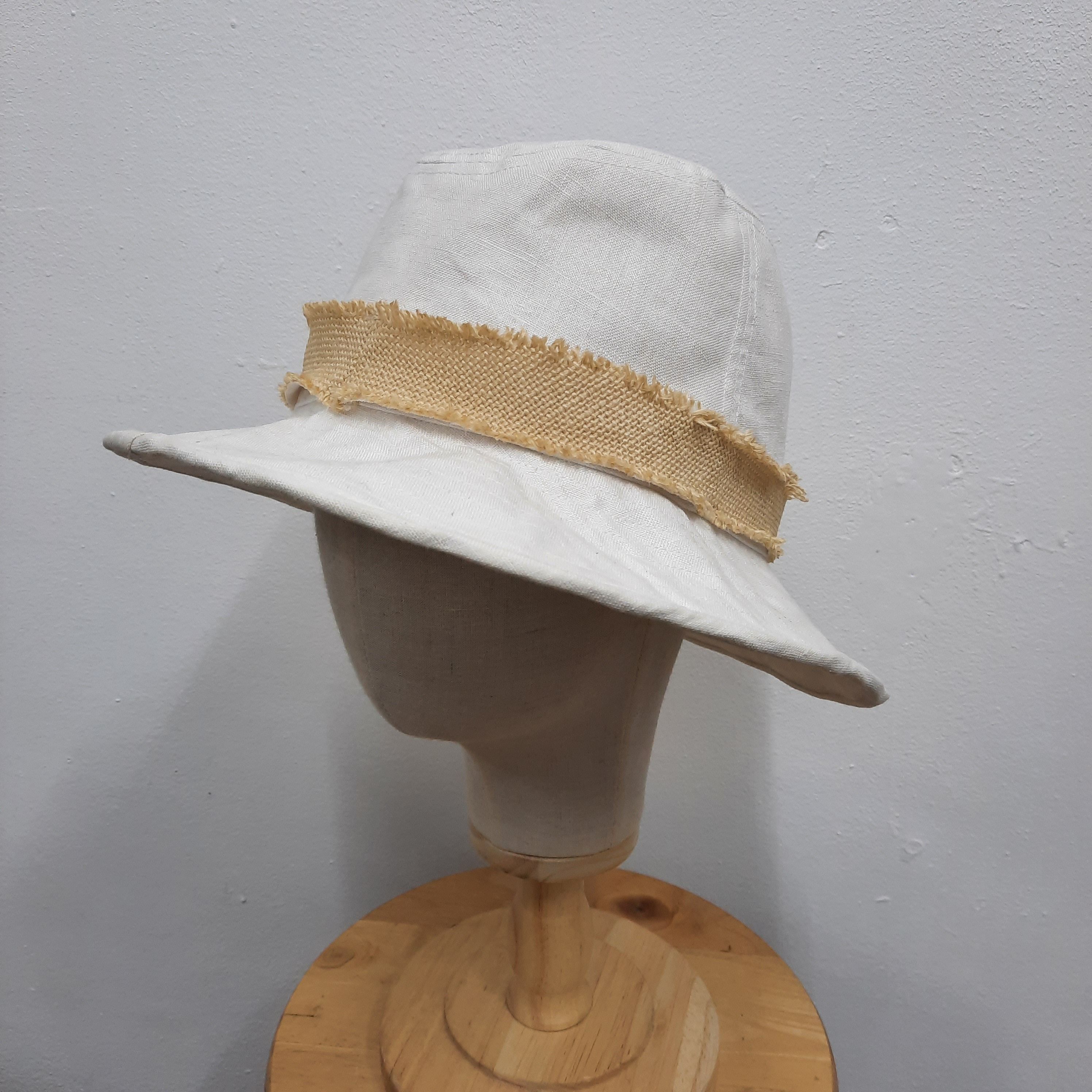 Comme Ca Ism ⛱️ Vintage comme ca ism linen beach fedora hat Size ONE SIZE - 2 Thumbnail