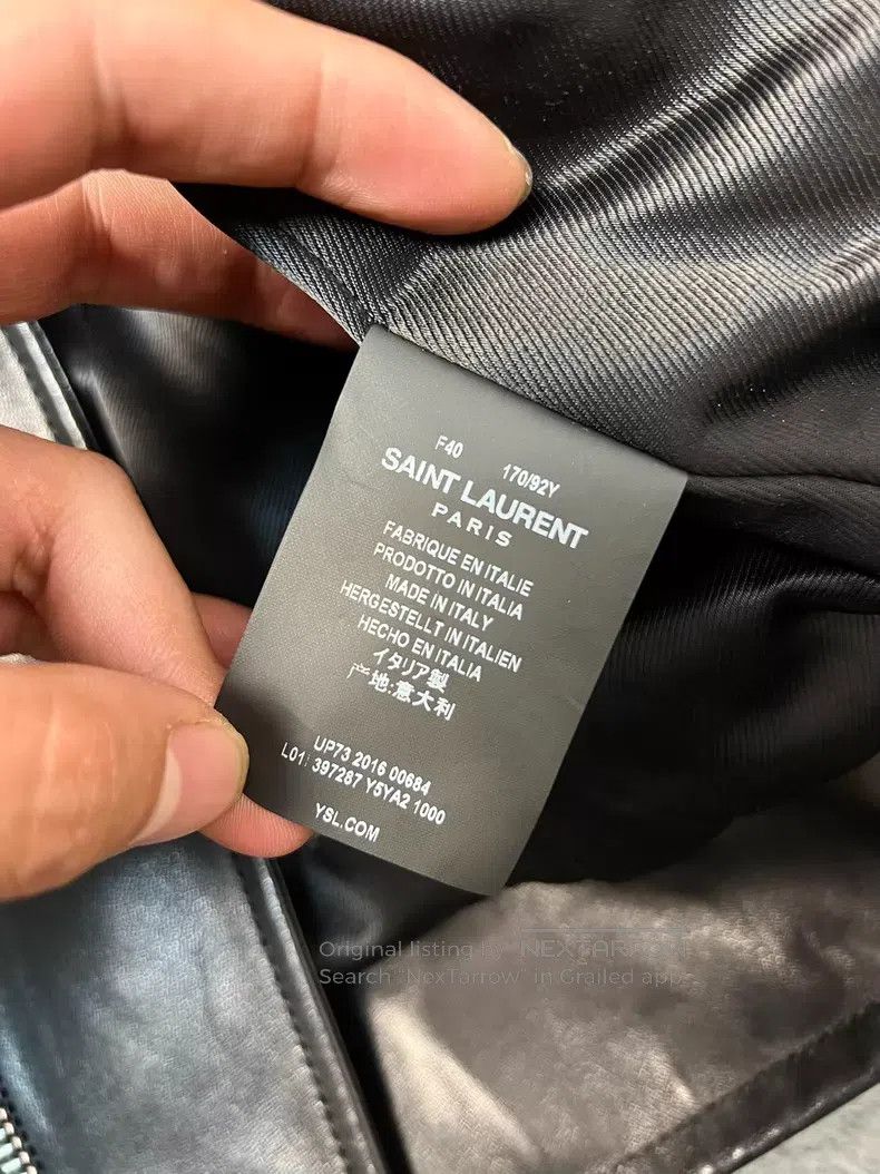Saint Laurent Paris Saint Laurent Paris Biker Leather Jacket Size S / US 4 / IT 40 - 6 Thumbnail