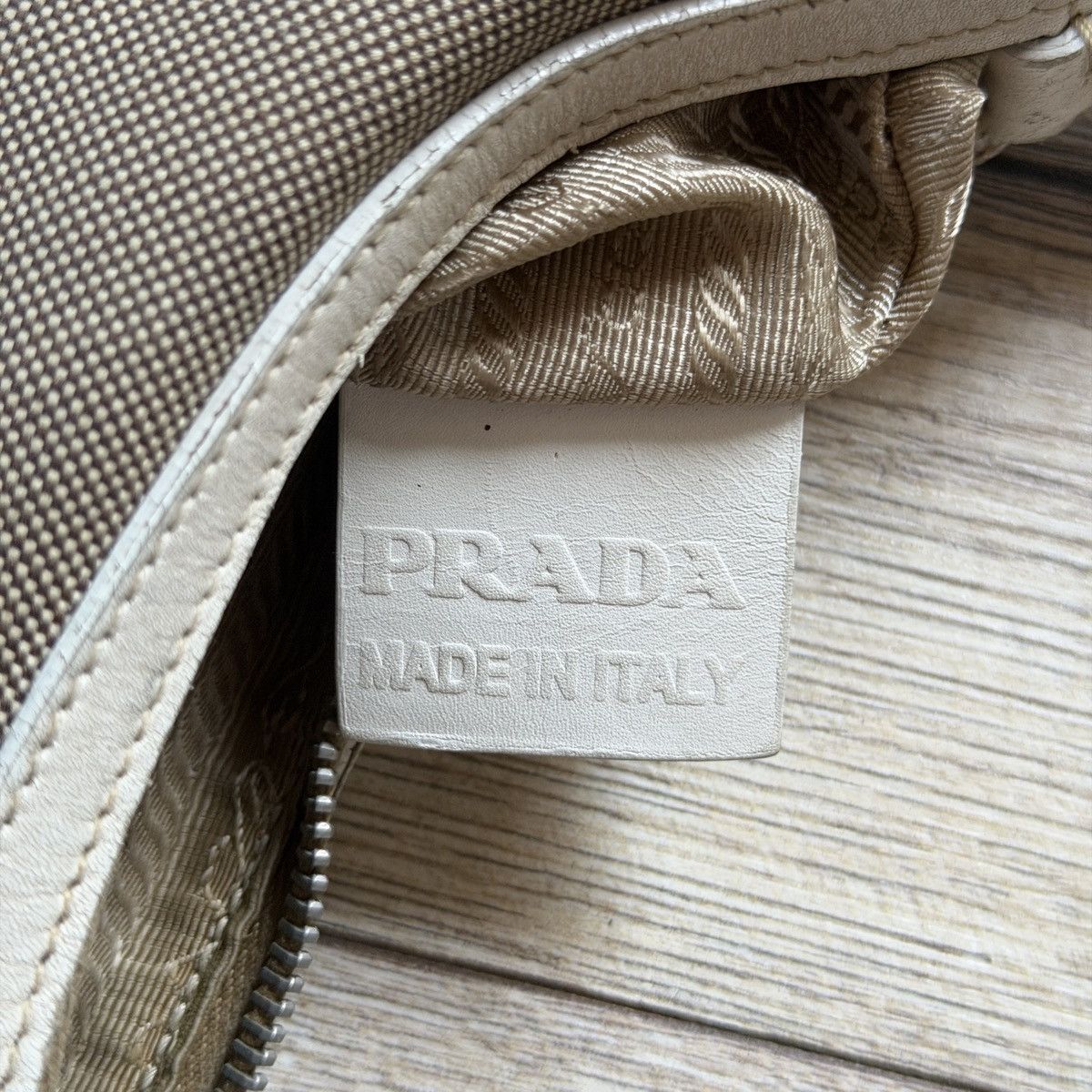 Prada Prada bag big logo jacquard canvas Size ONE SIZE - 14 Thumbnail