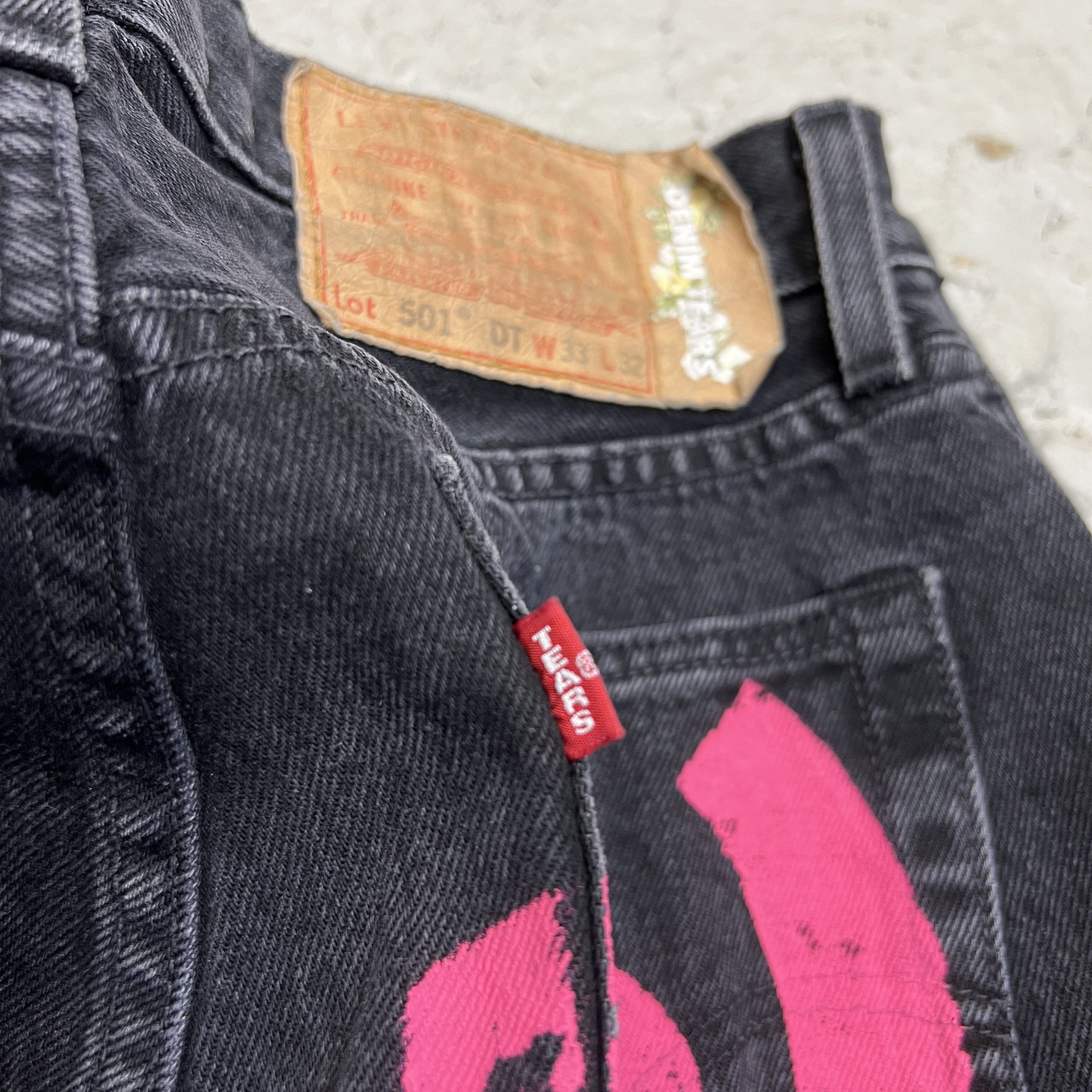 (B).Stroy × DENIM TEARS Denim Tears Bstroy Tears 501 Jean Size US 33 - 6 Thumbnail