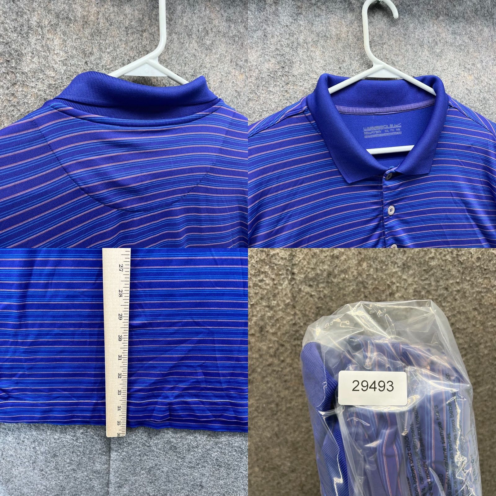 Nike VINTAGE Nike Polo Shirt Mens XXL Purple Striped Dri-FIT Golf Casual Shirt Size US XXL / EU 58 / 5 - 8 Thumbnail