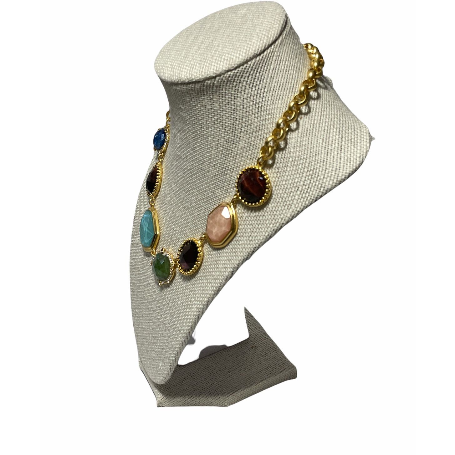 Kate Spade Kate Spade Gold Multi Color Stone Statement Necklace $148 Size ONE SIZE - 4 Thumbnail