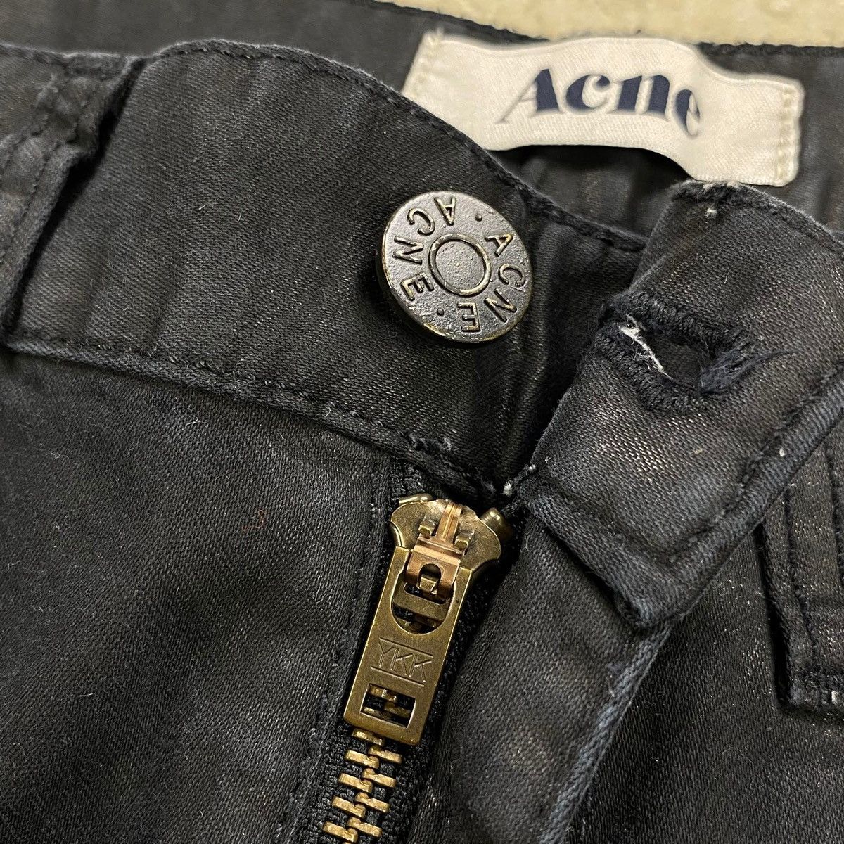 Acne Studios ROC Force Black Slim Straight Denim Jeans Size US 31 - 4 Thumbnail