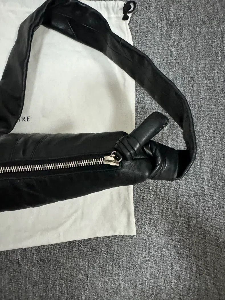 LEMAIRE Small Black Lamb Leather Horn Bag