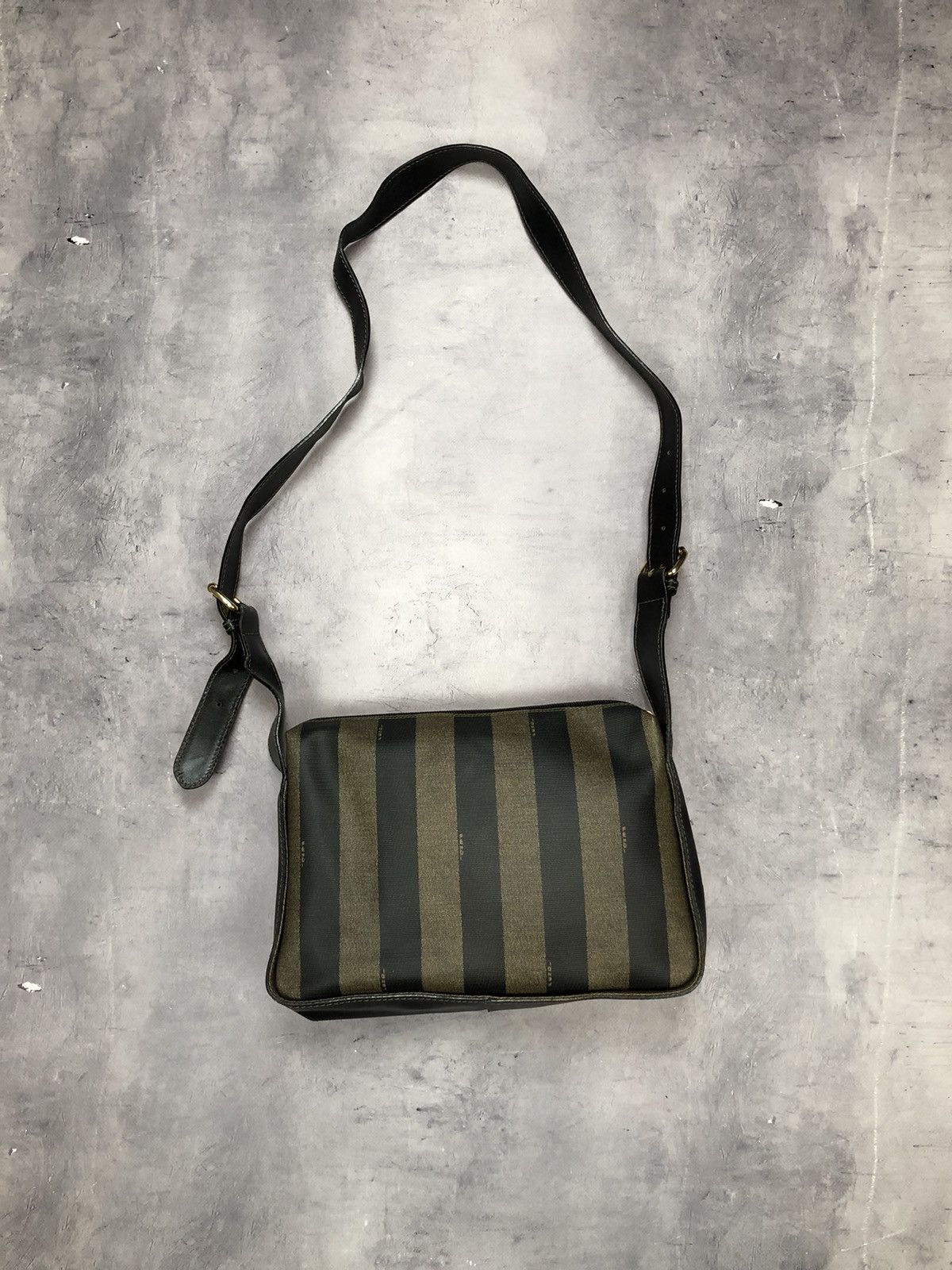 Fendi Fendi Vintage Pequin Stripe Crossbody Bag Brown Size ONE SIZE - 3 Thumbnail